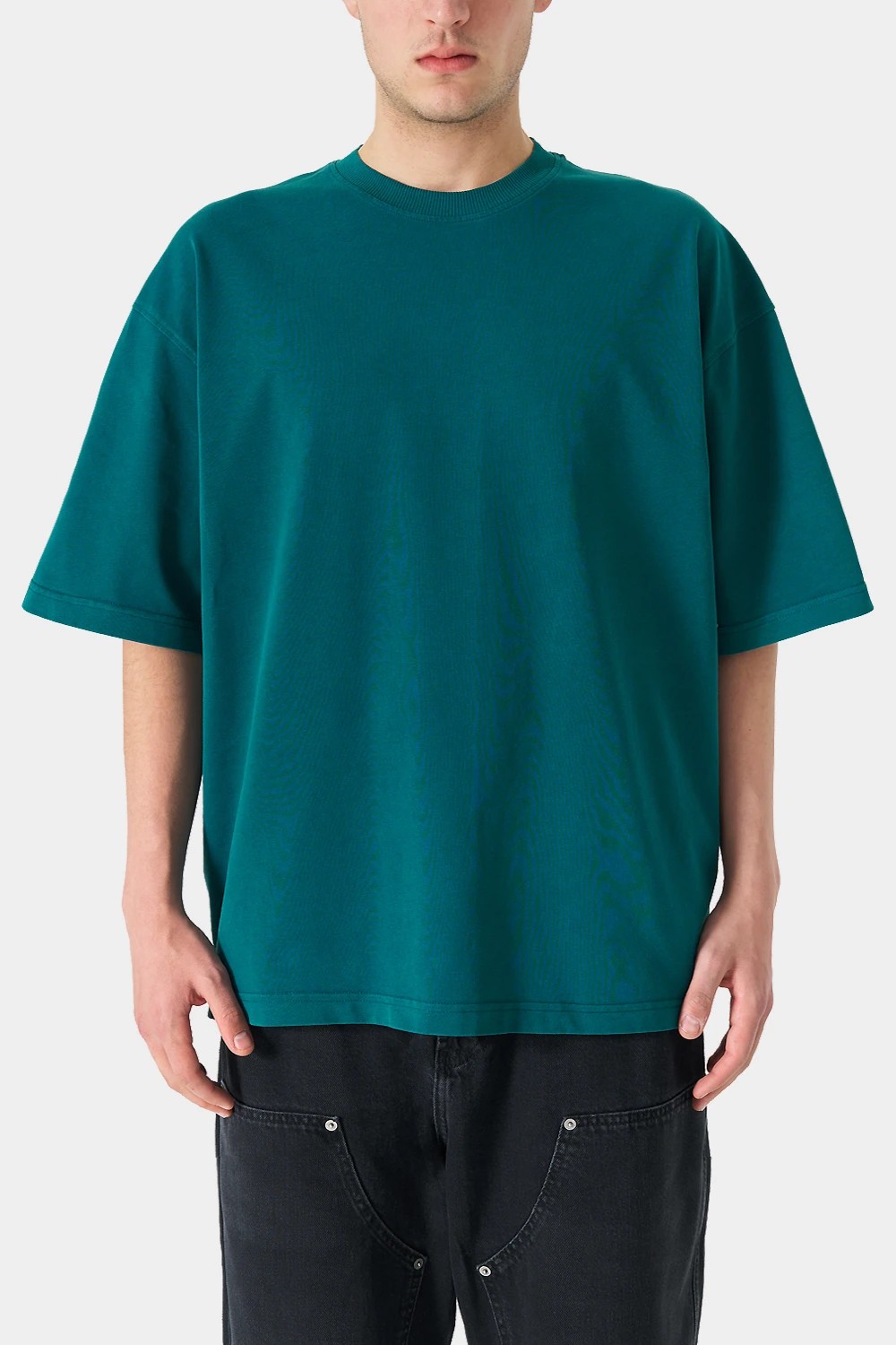Basic Oversized T-Shirt - Koyu Yeşil