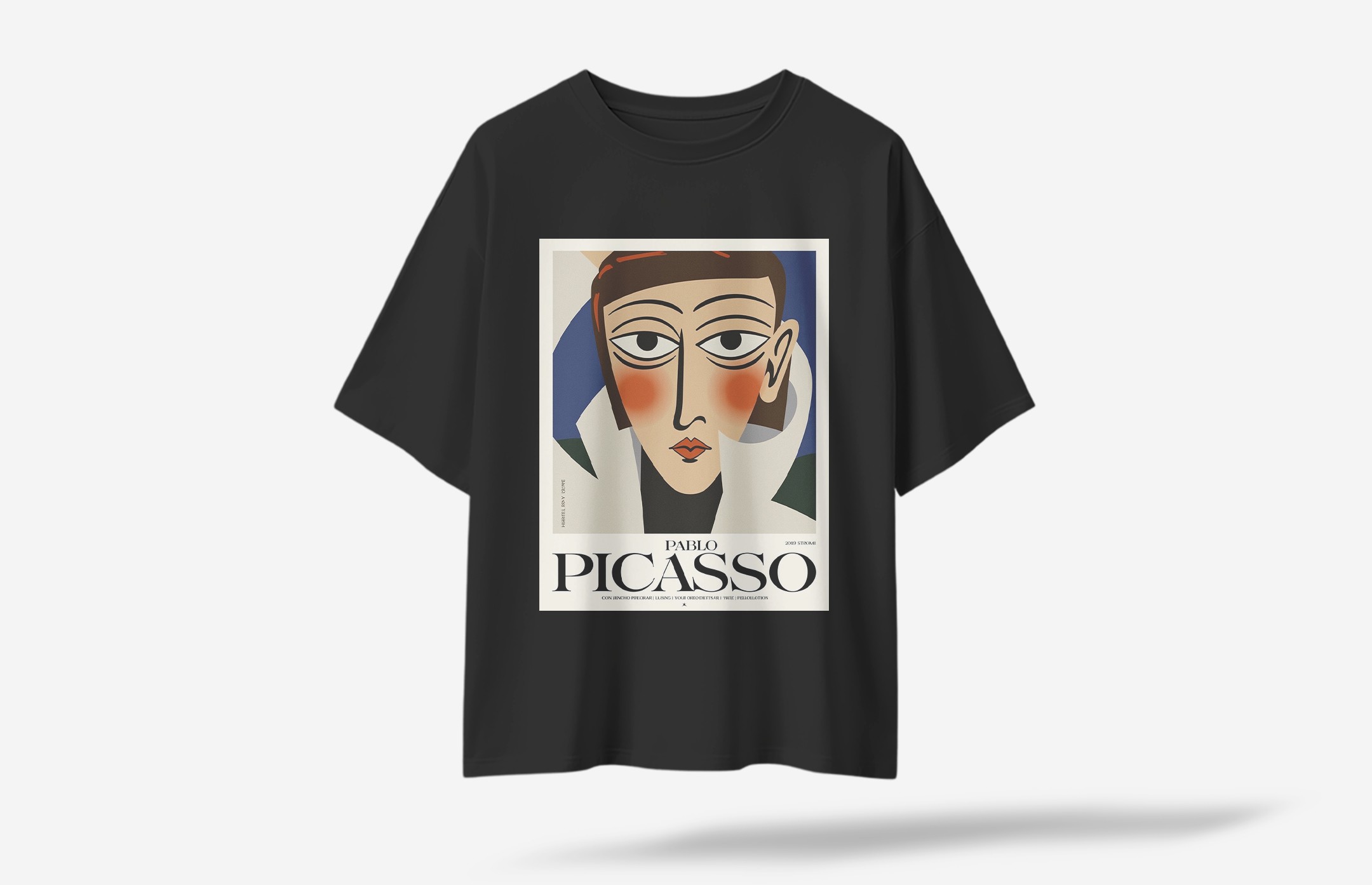 Picasso Oversized T-Shirt - Siyah