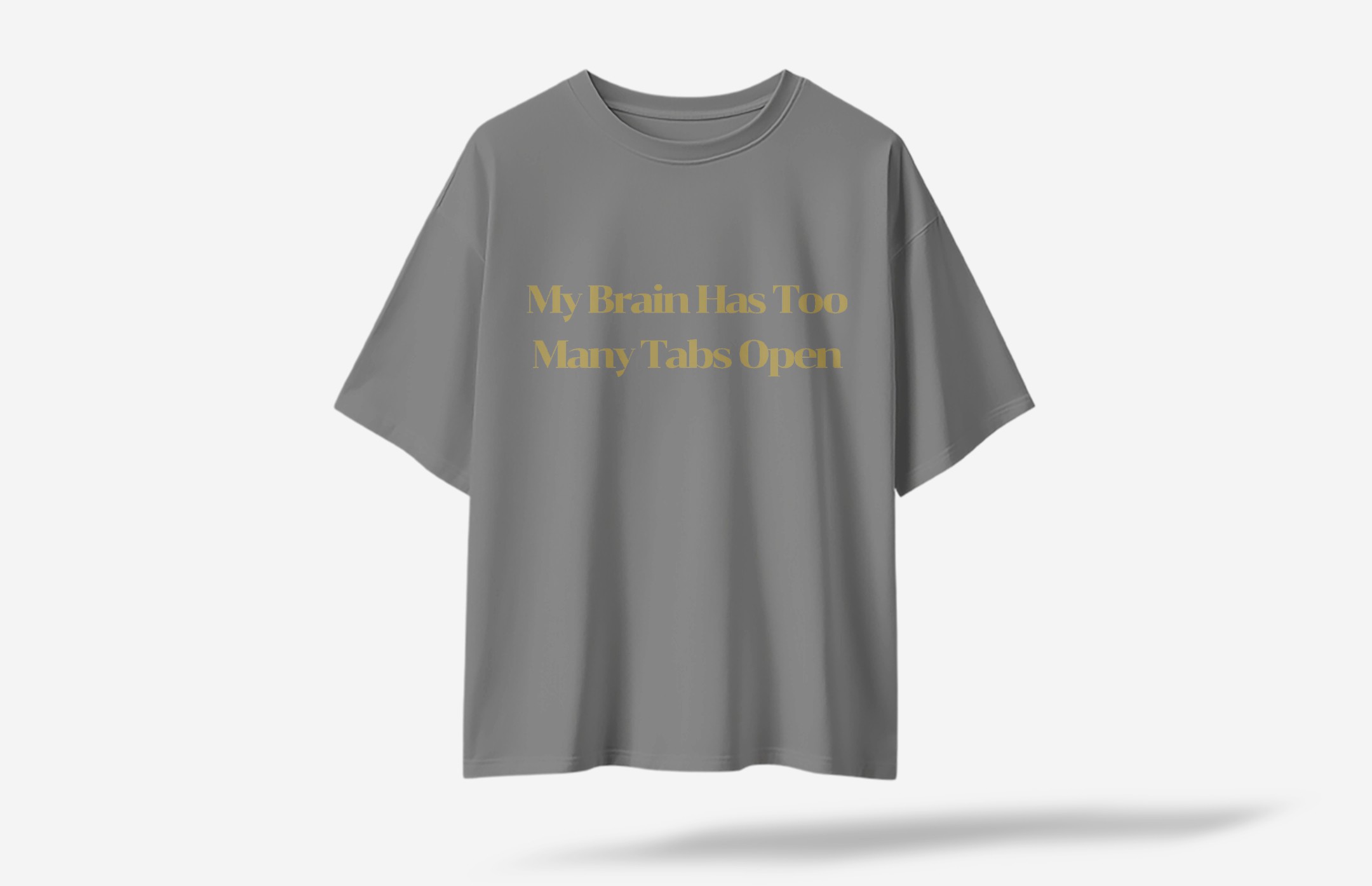 Tabs Oversized T-Shirt - Gri