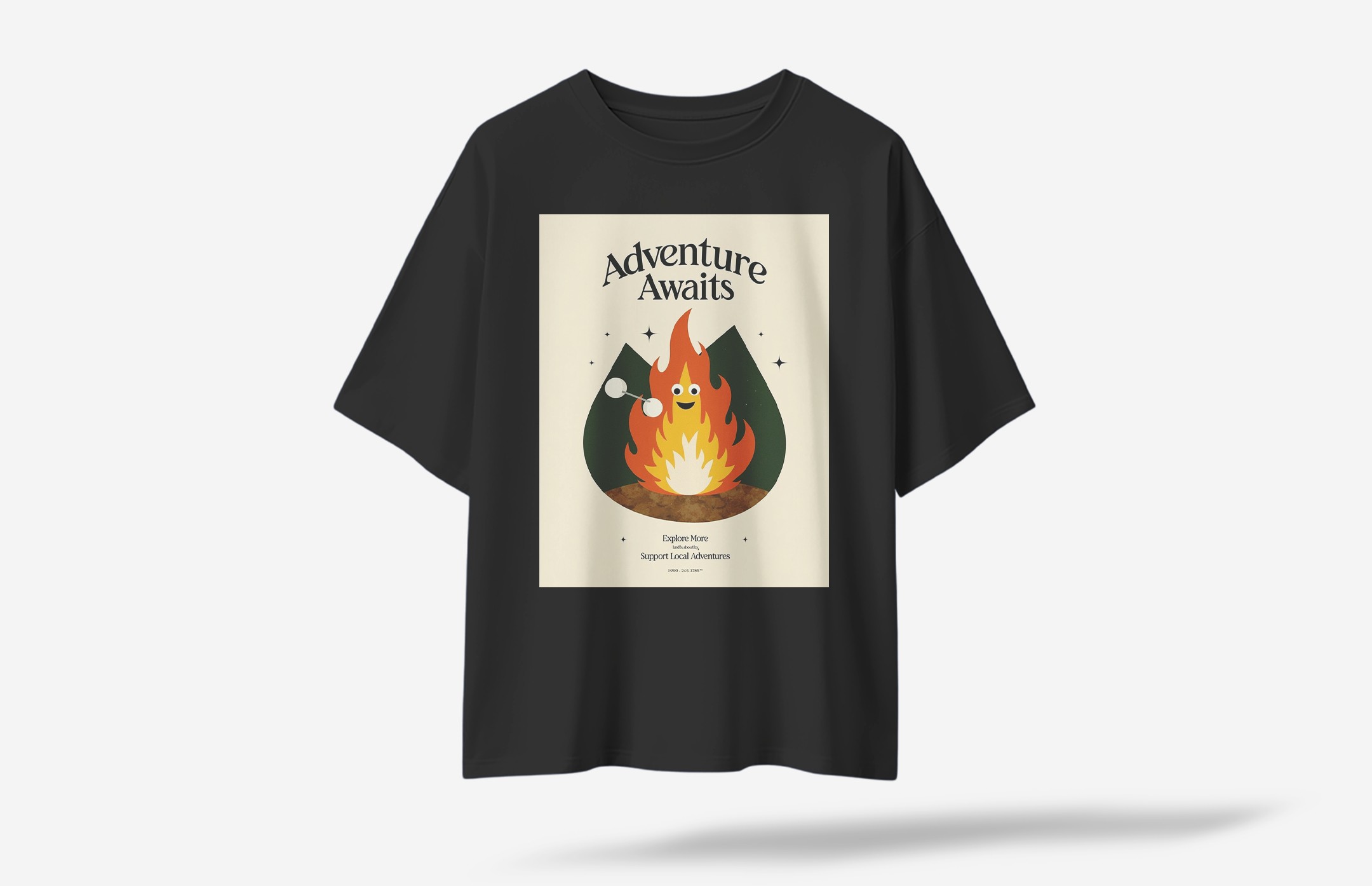Supventure Oversized T-Shirt - Siyah