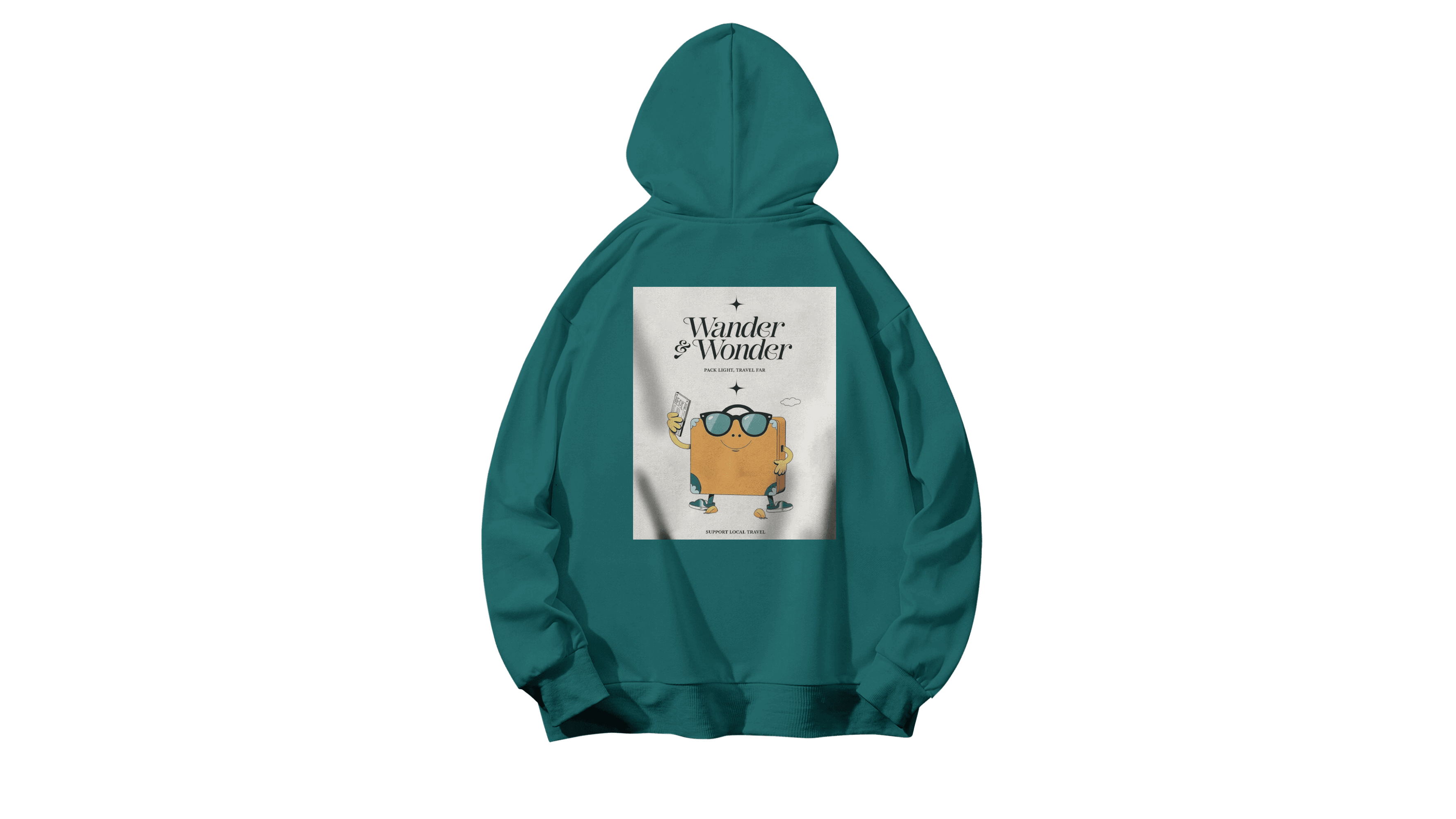 Supravel Kapüşonlu Hoodie - Koyu Yeşil