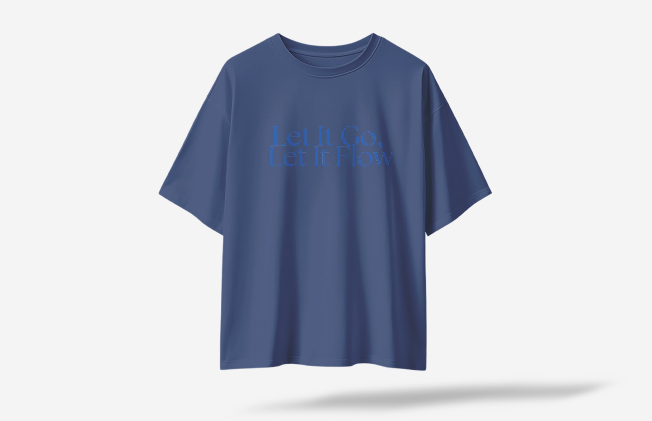 Let It Go Oversized T-Shirt - Lacivert