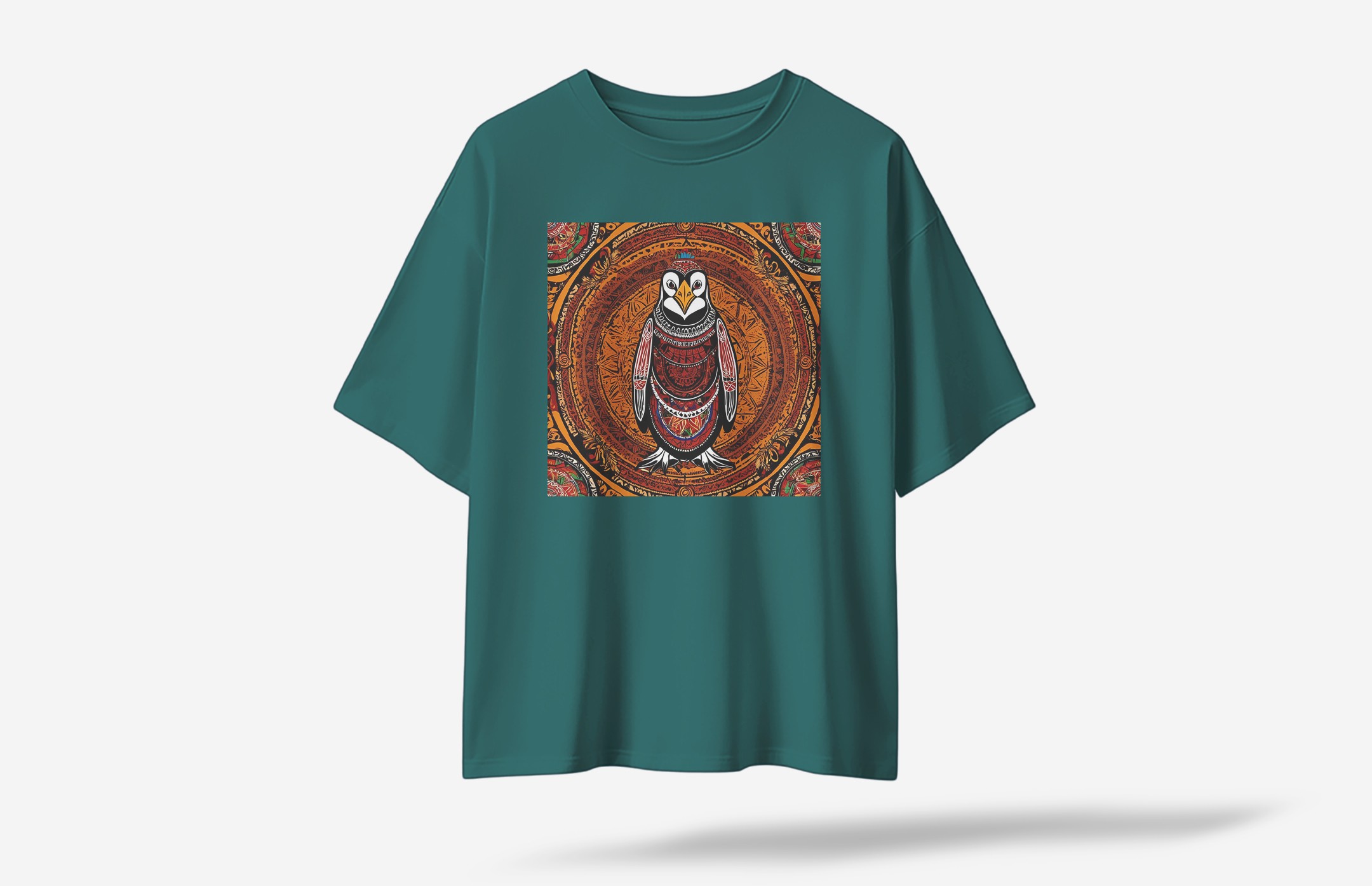 Hypnoguin Oversized T-Shirt - Koyu Yeşil