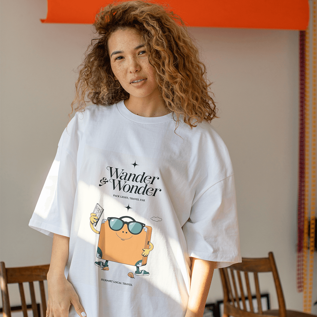 Supravel Oversized T-Shirt - Beyaz