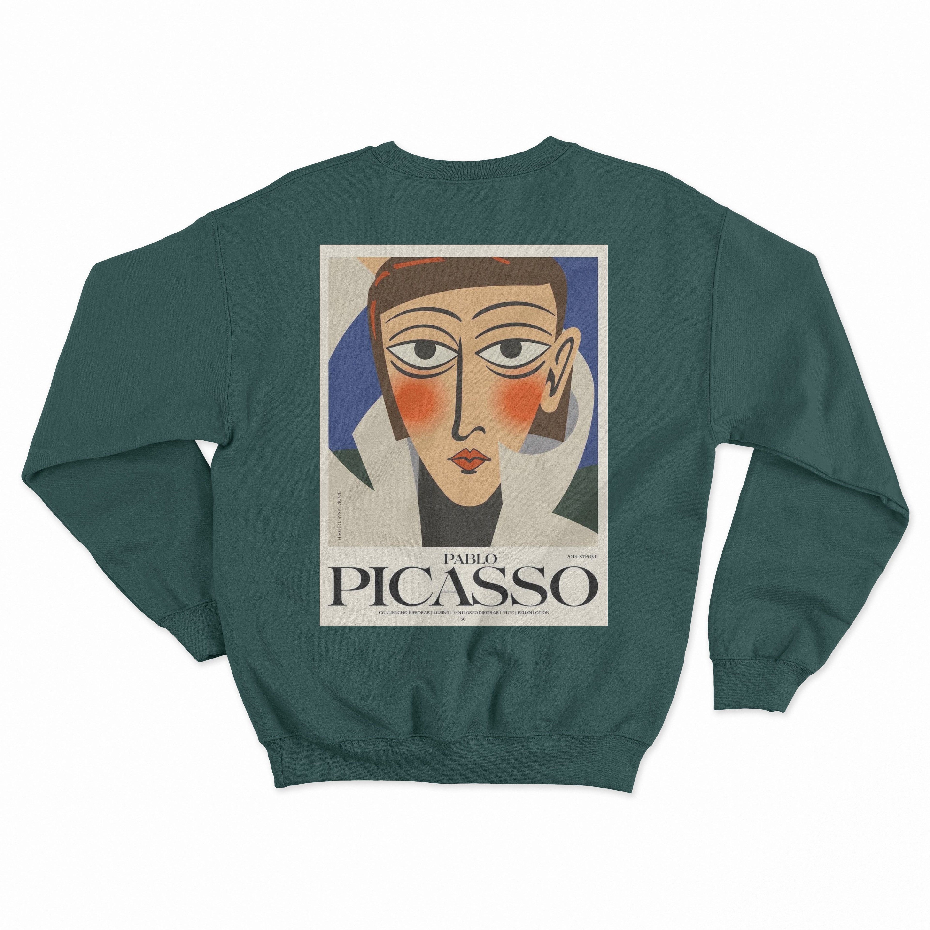 Picasso Sweatshirt - Koyu Yeşil
