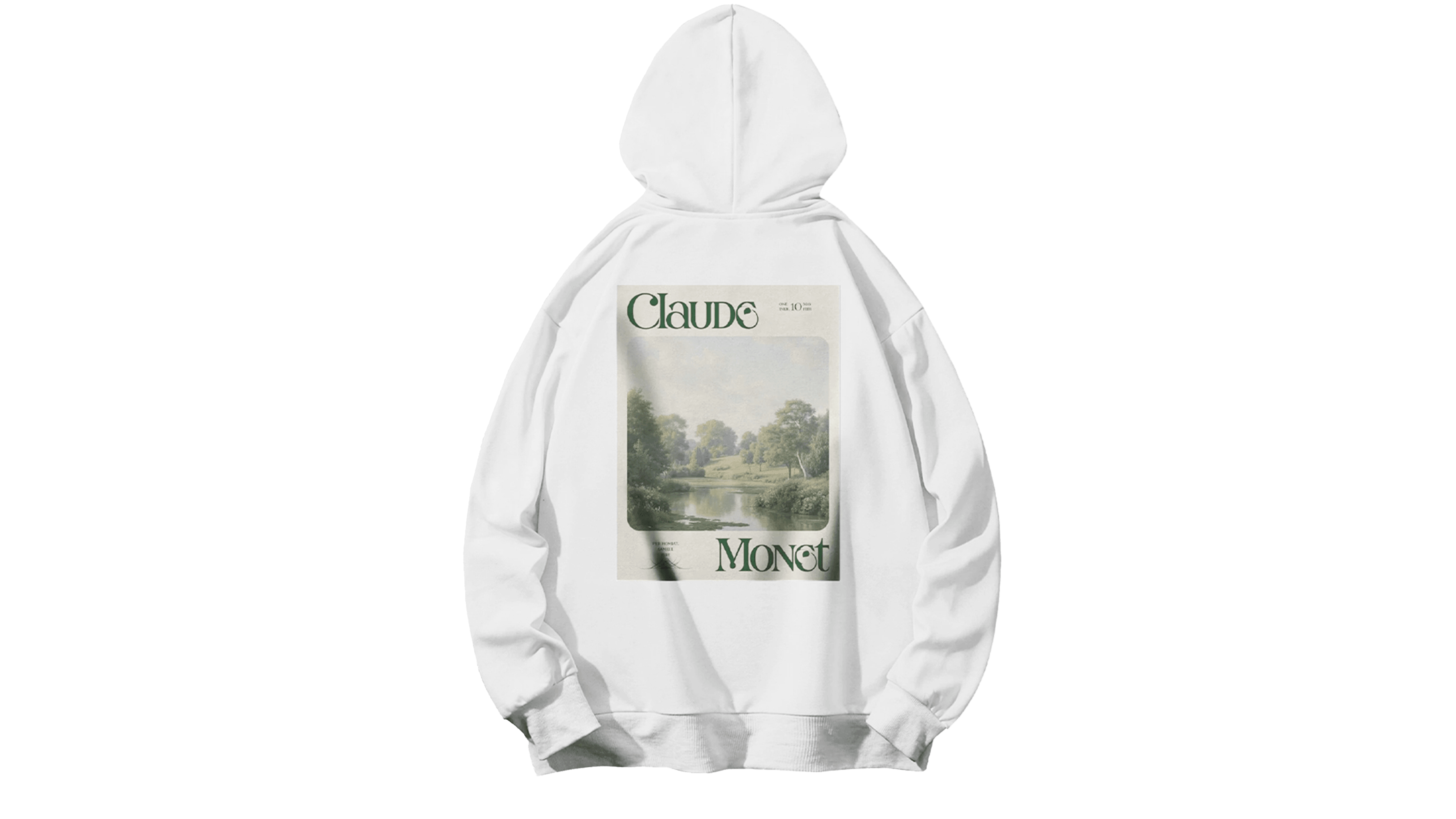 Claude Monet Hoodie - Beyaz