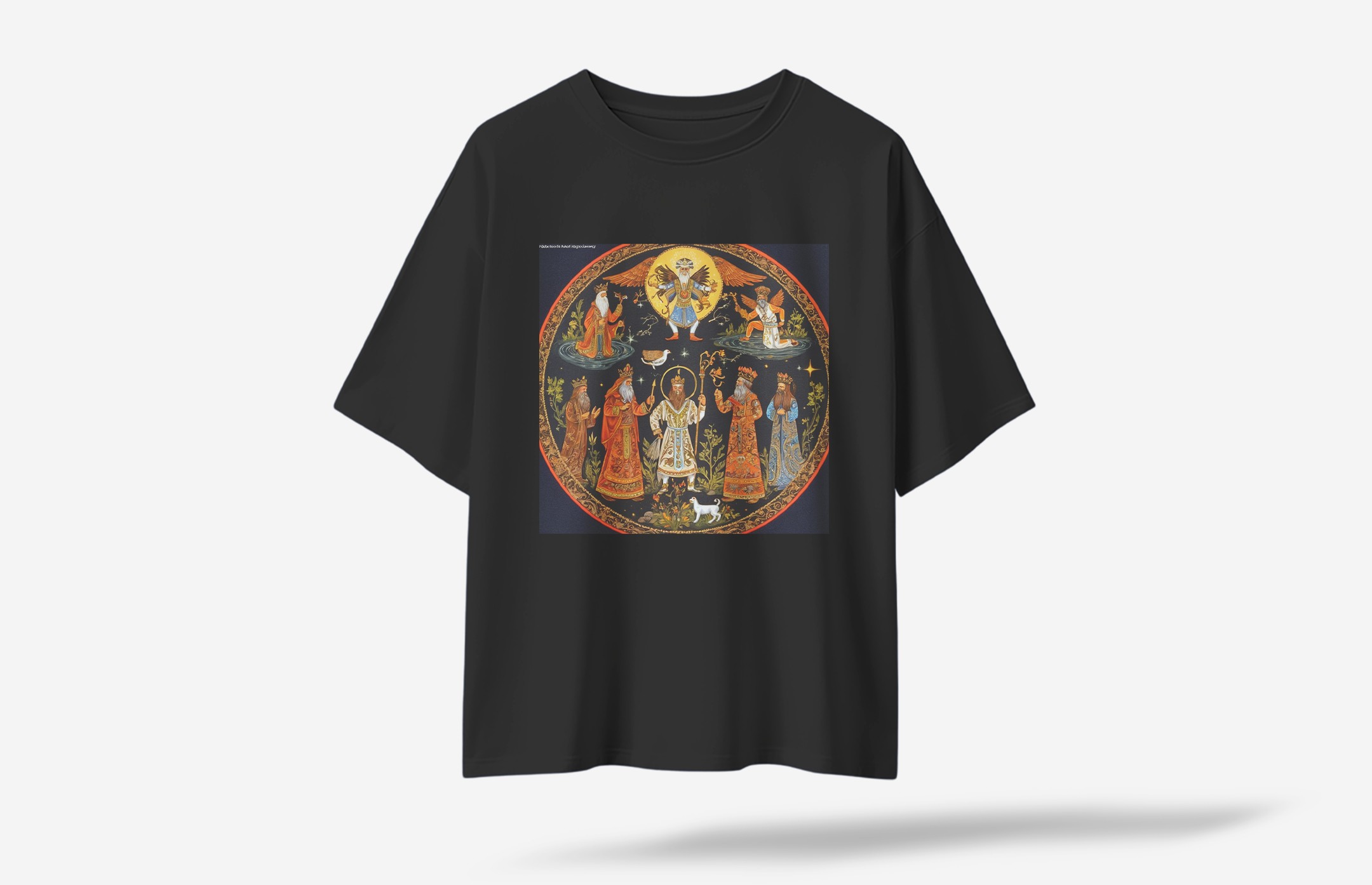 Pantheon Oversized T-Shirt - Siyah