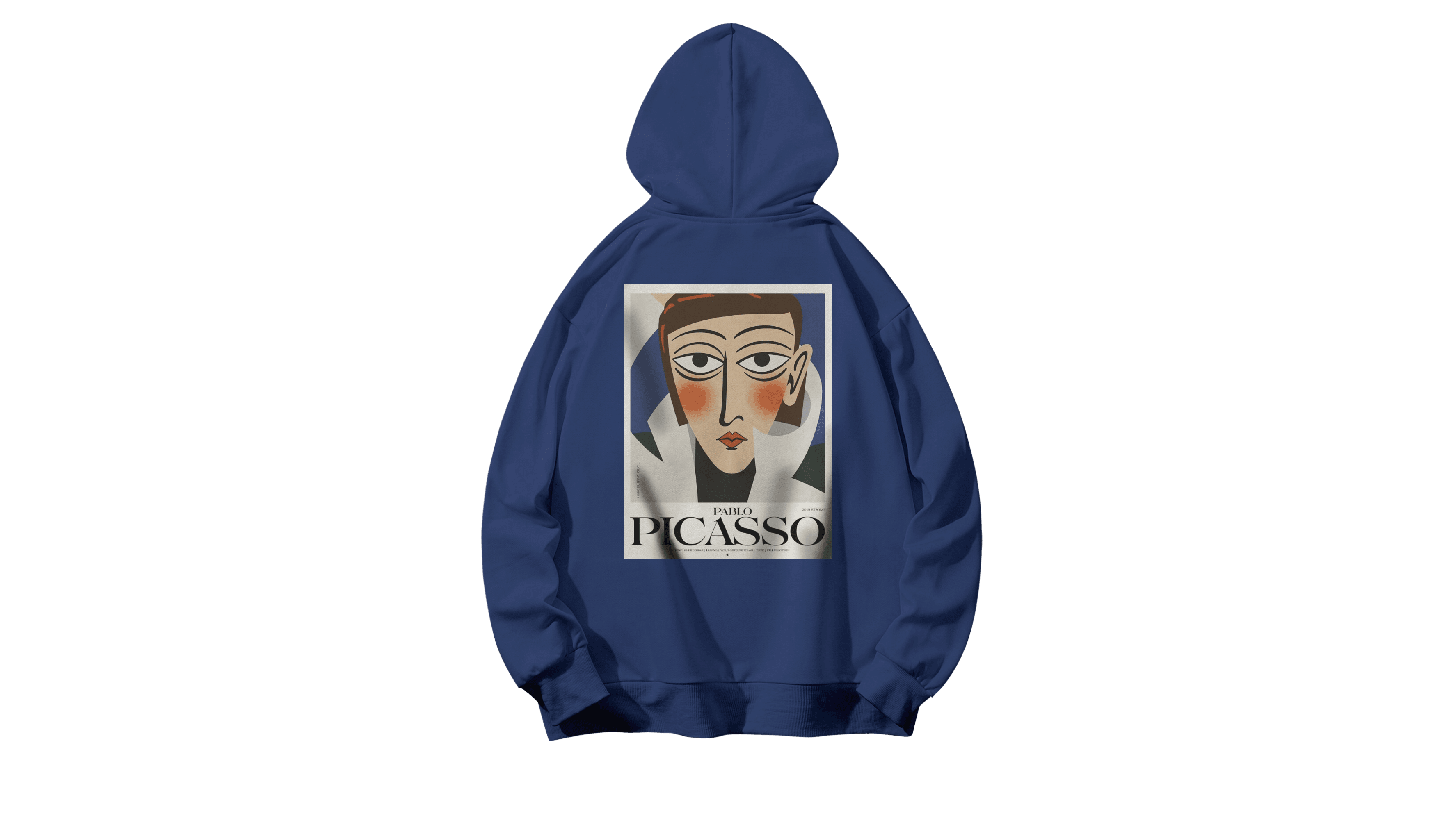 Picasso Kapüşonlu Hoodie - Lacivert