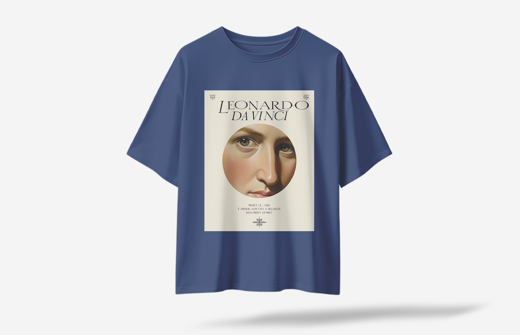Da Vinci Oversized T-Shirt - Lacivert