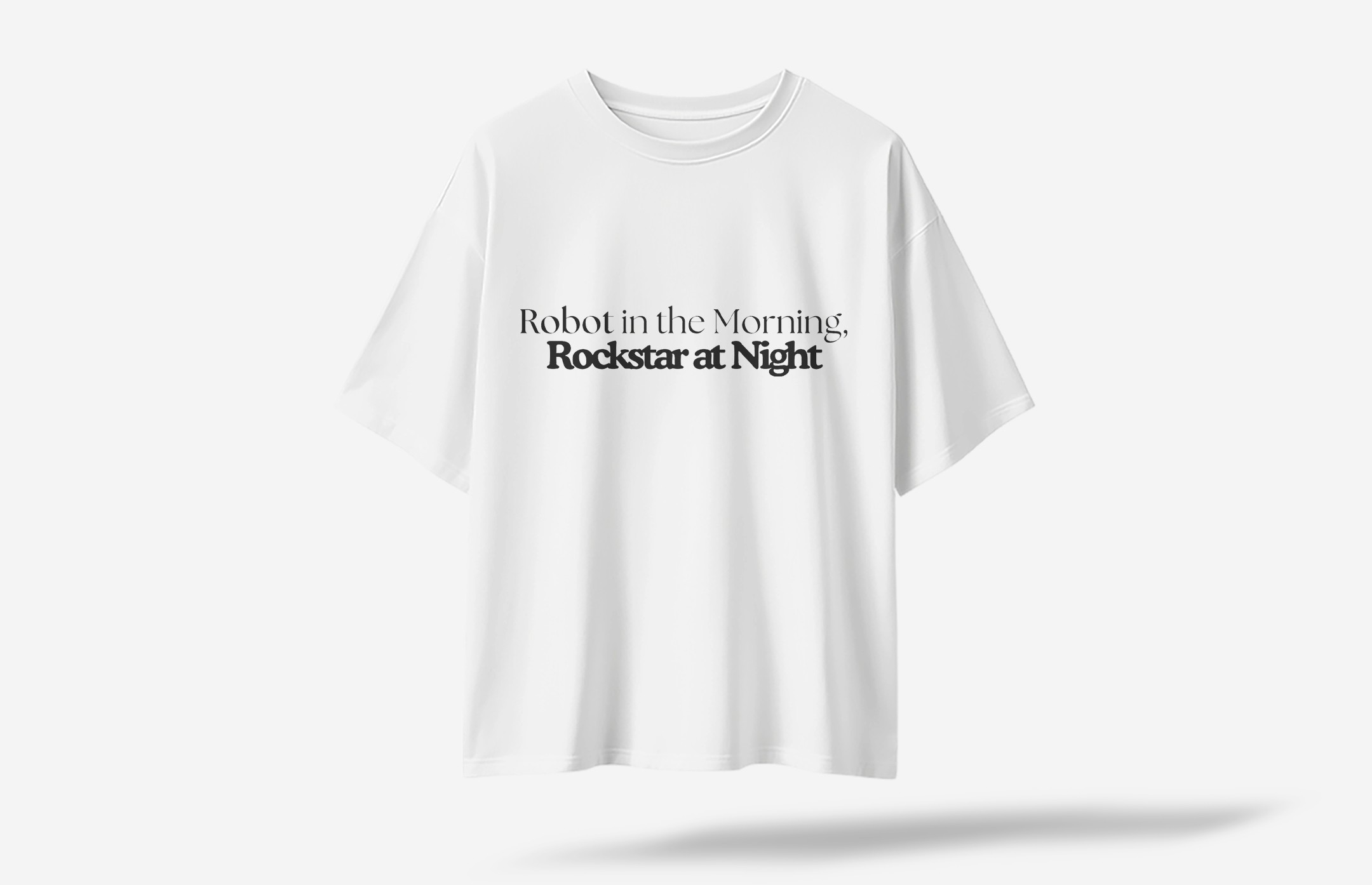 Rockstar Oversized T-Shirt - Beyaz