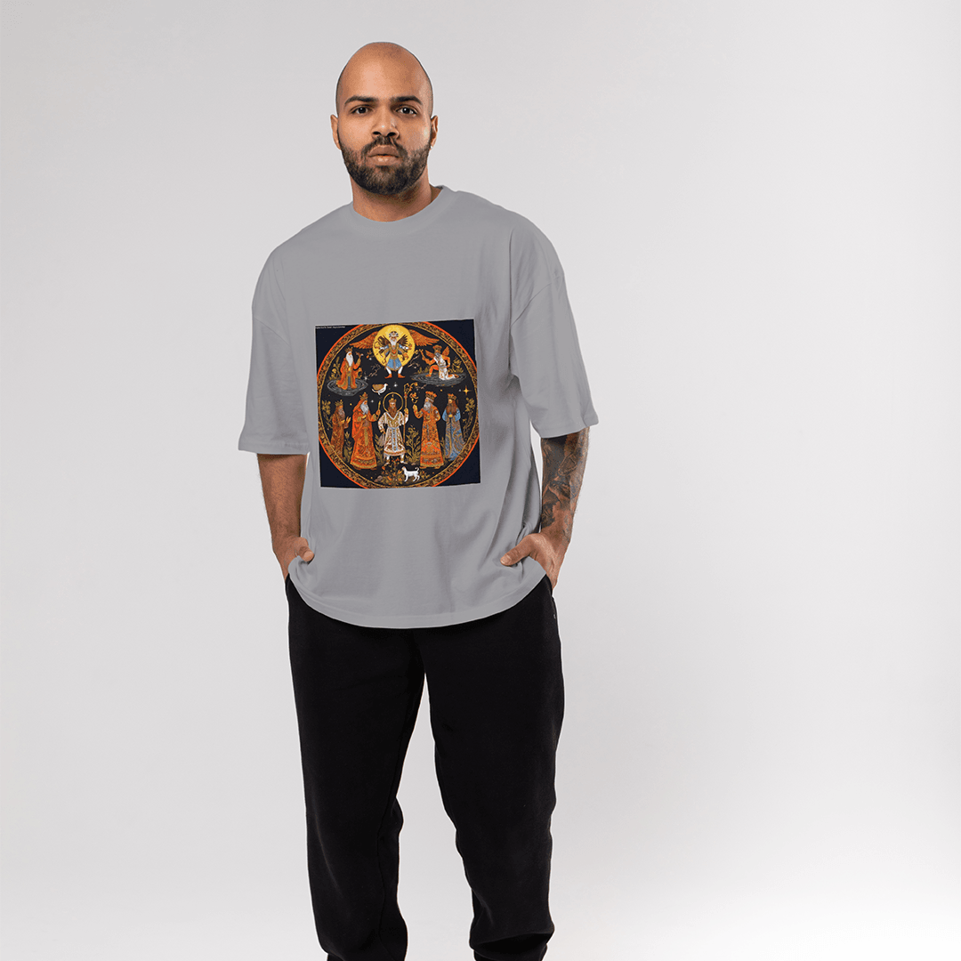 Pantheon Oversized T-Shirt - Gri