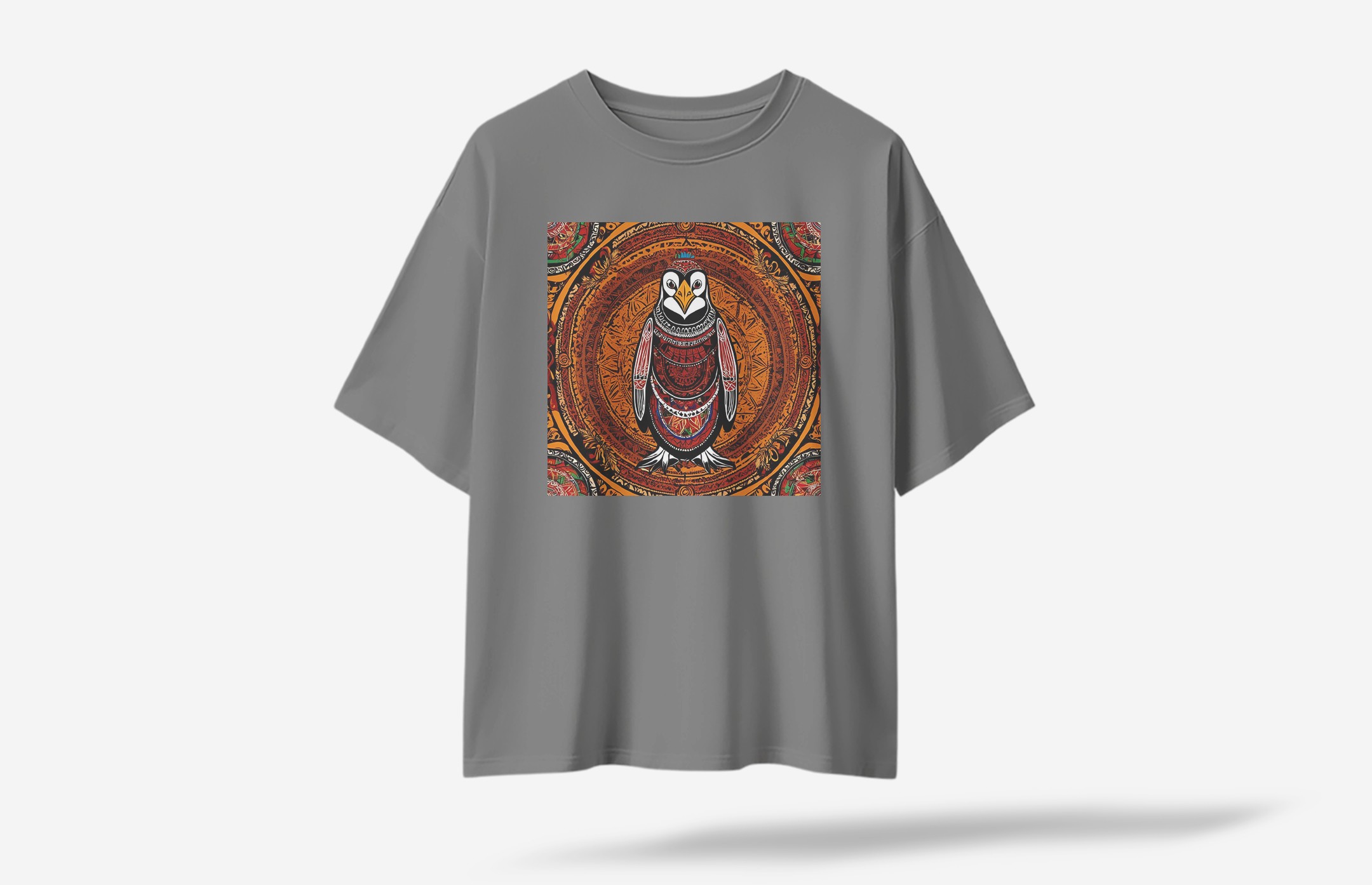 Hypnoguin Oversized T-Shirt - Gri