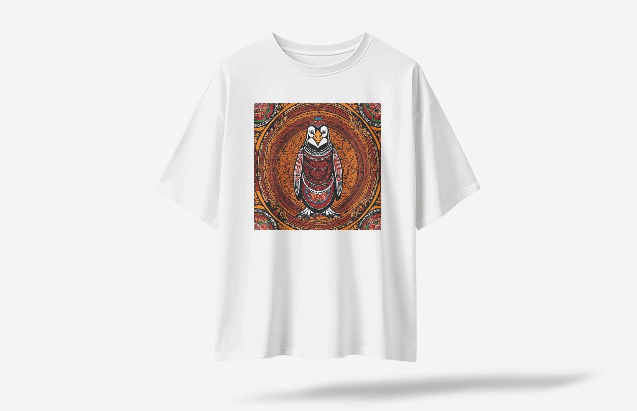 Hypnoguin Oversized T-Shirt - Beyaz