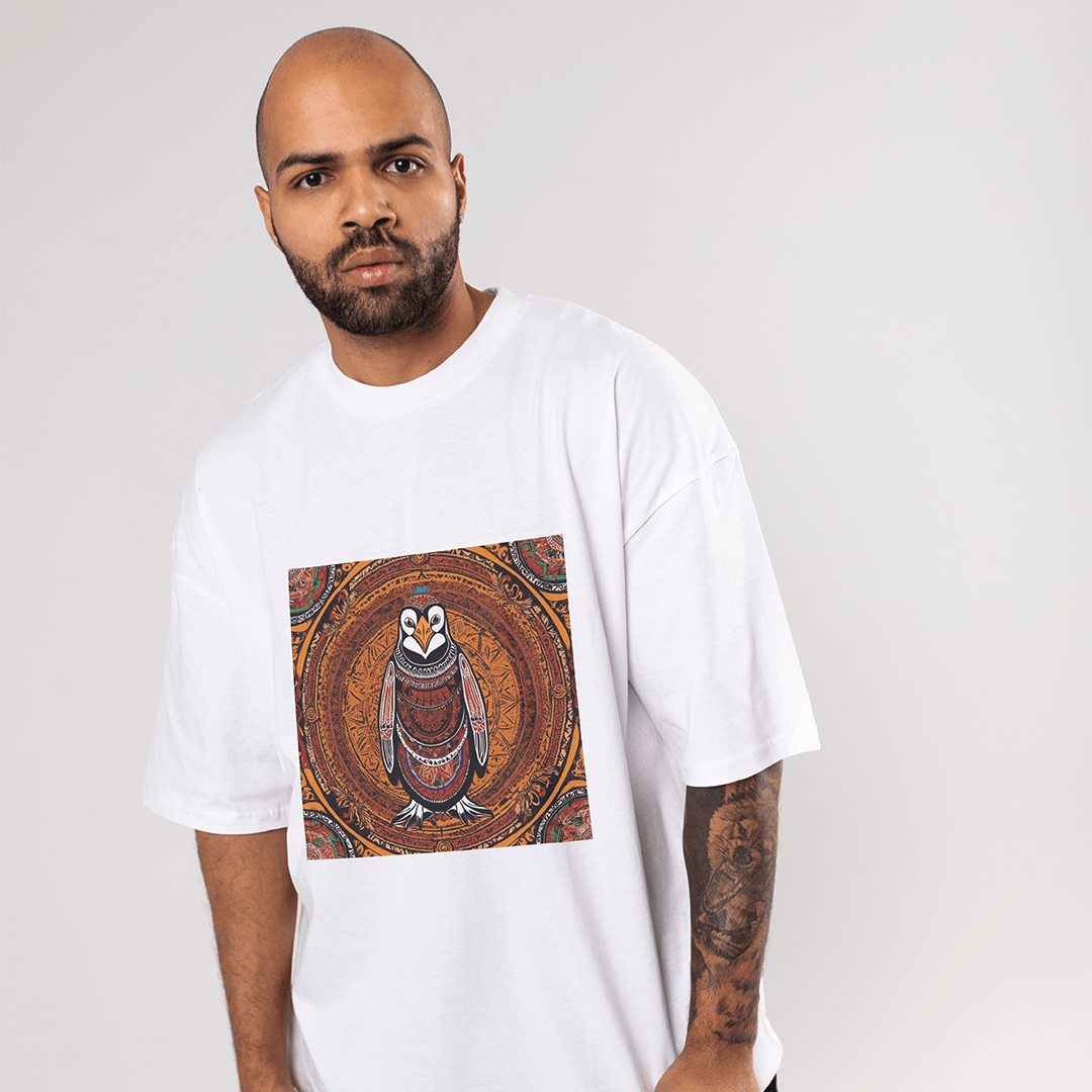 Hypnoguin Oversized T-Shirt - Beyaz