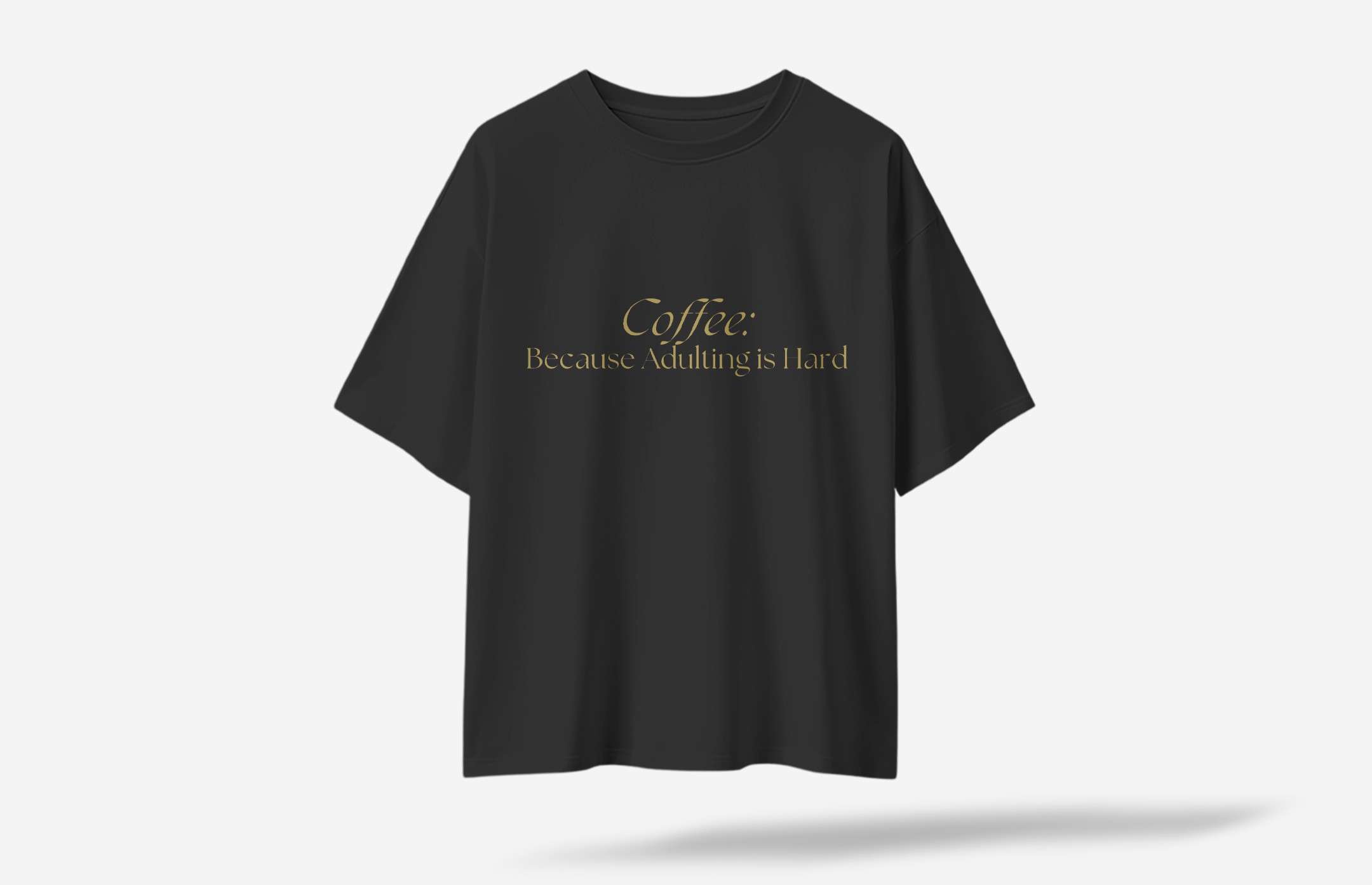 Coffee Oversized T-Shirt - Siyah