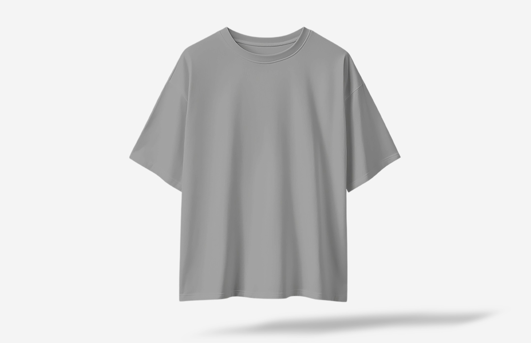 Basic Oversized T-Shirt - Gri
