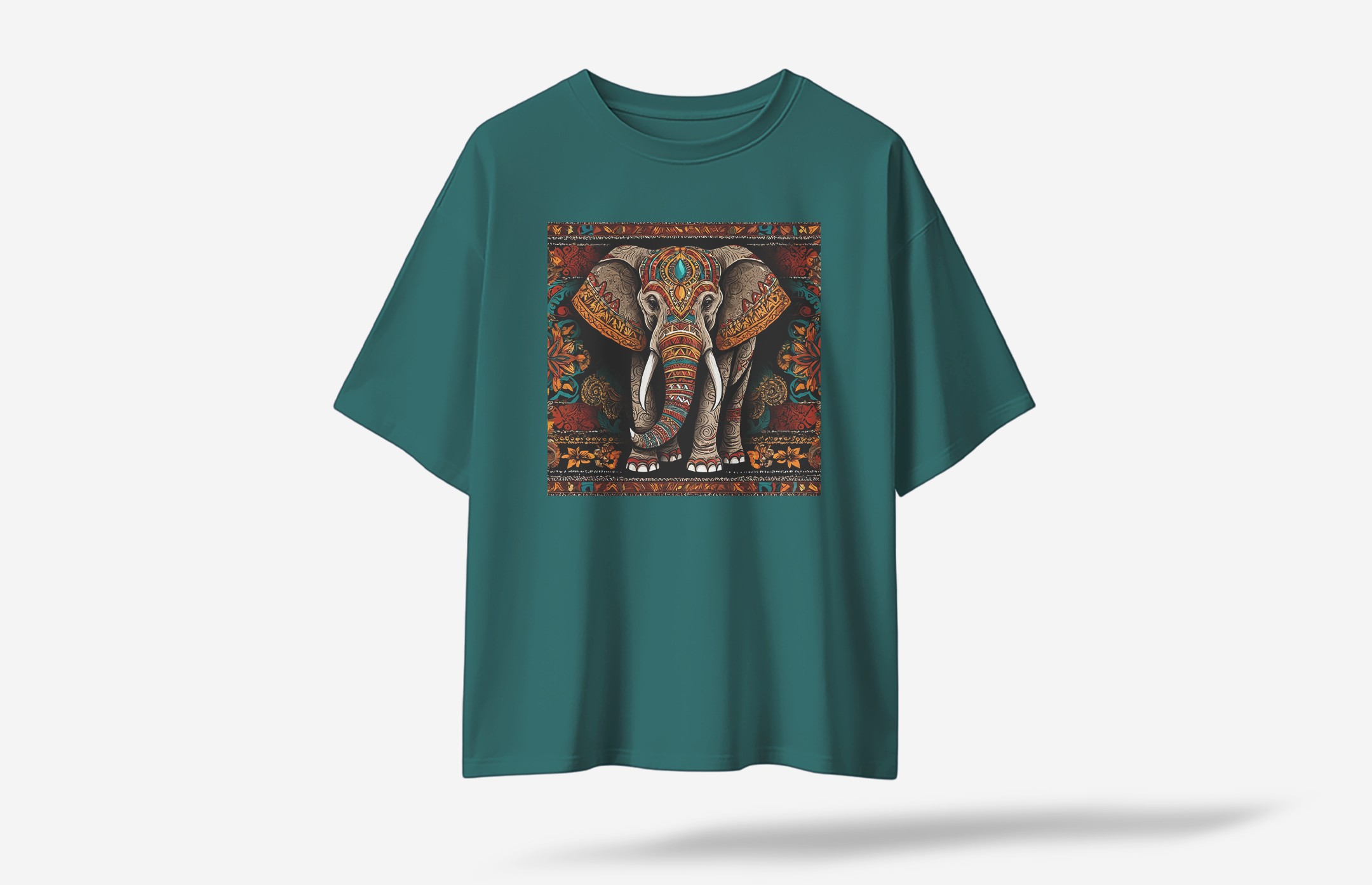 Hypnophant Oversized T-Shirt - Koyu Yeşil