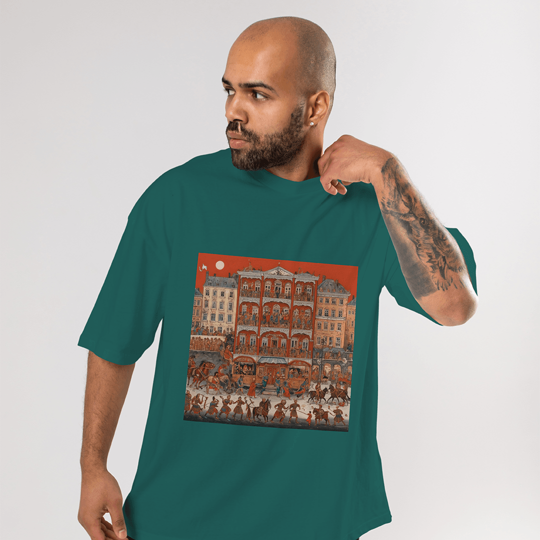 Hestia Oversized T-Shirt - Koyu Yeşil