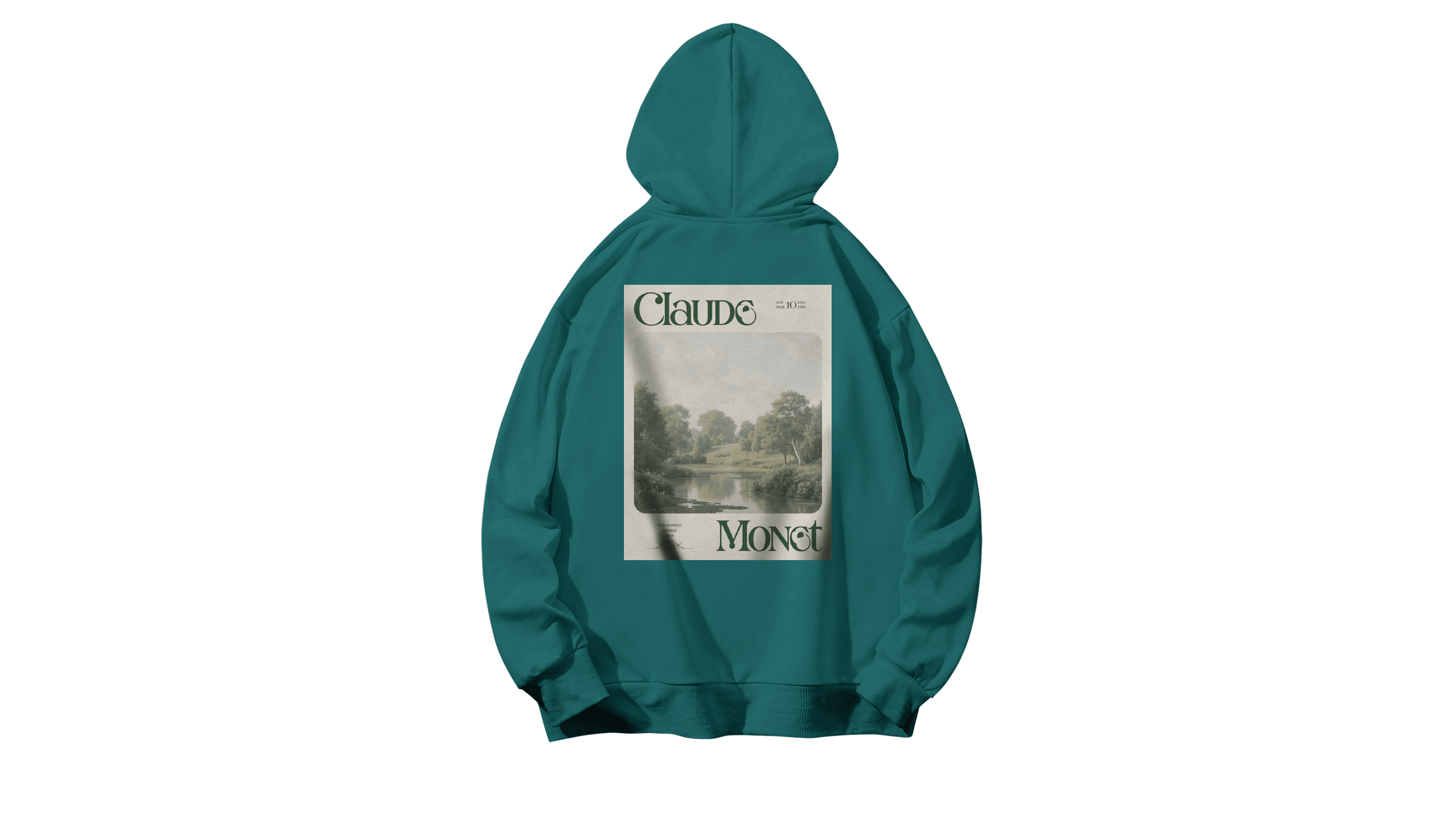 Calude Monet Hoodie - Koyu Yeşil