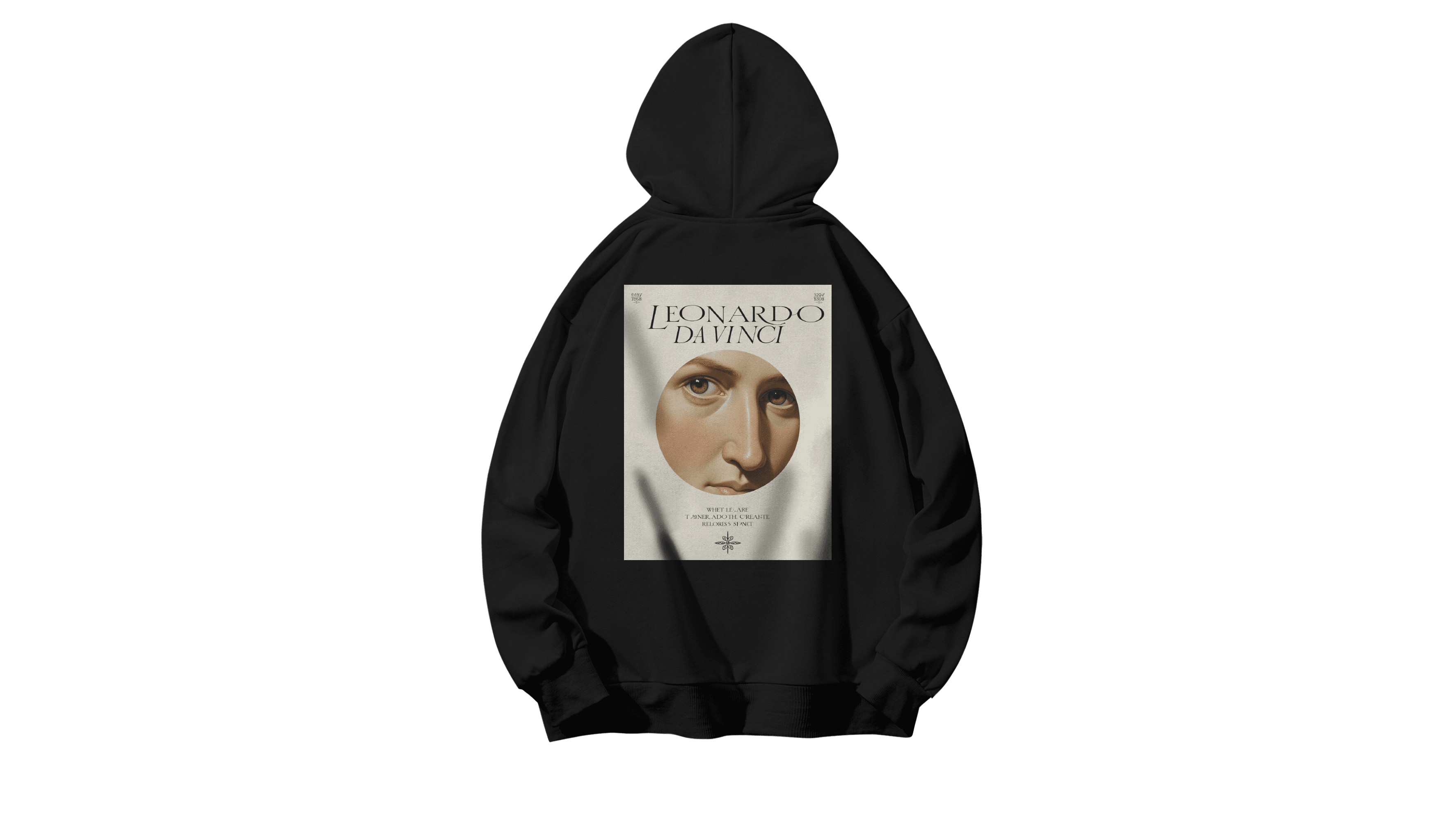 Da Vinci Kapüşonlu Hoodie - Siyah