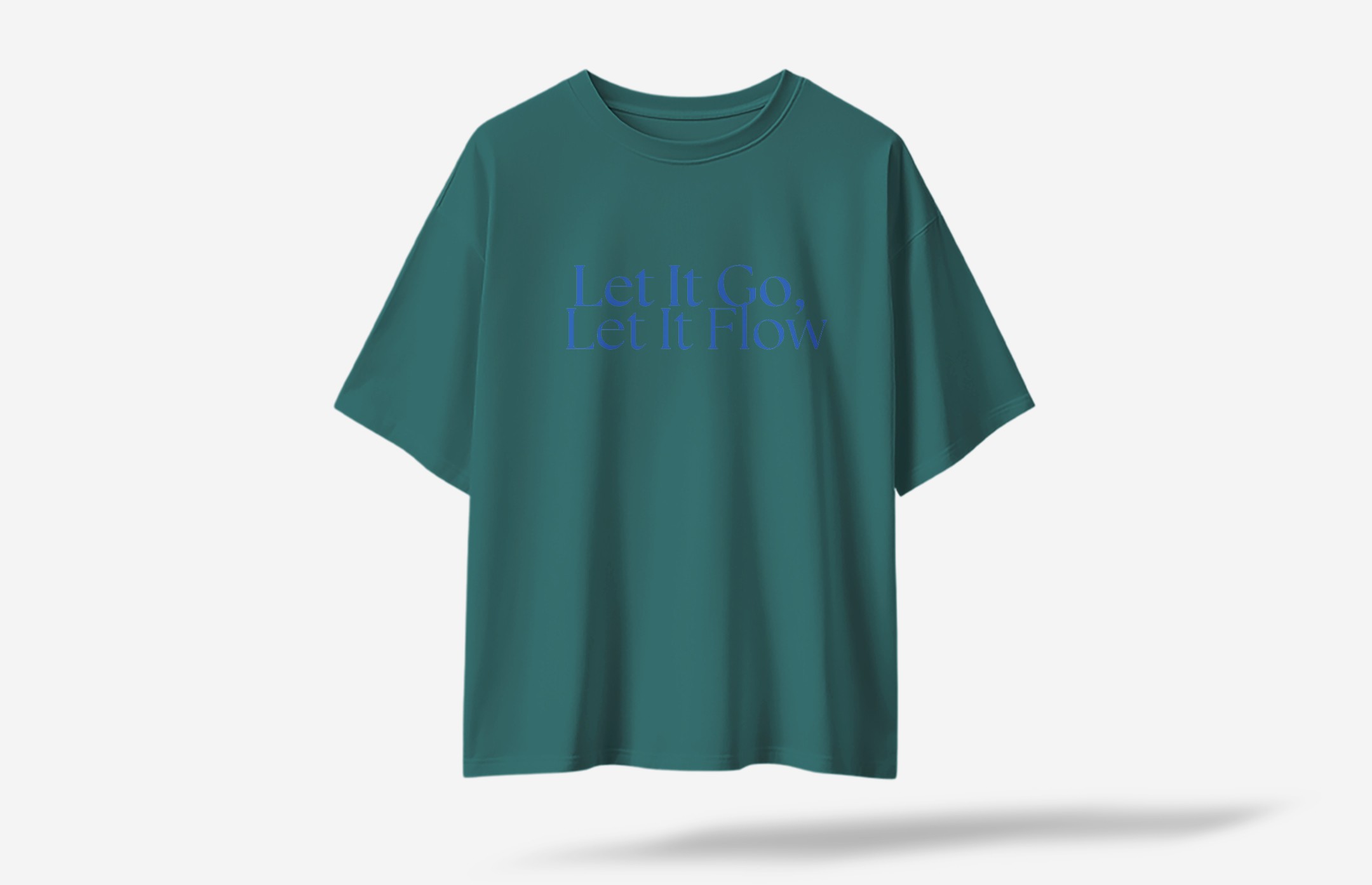 Let It Go Oversized T-Shirt - Koyu Yeşil