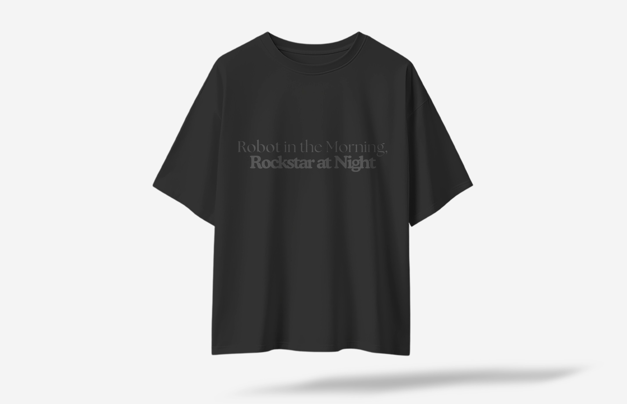 Rockstar Oversized T-Shirt - Siyah