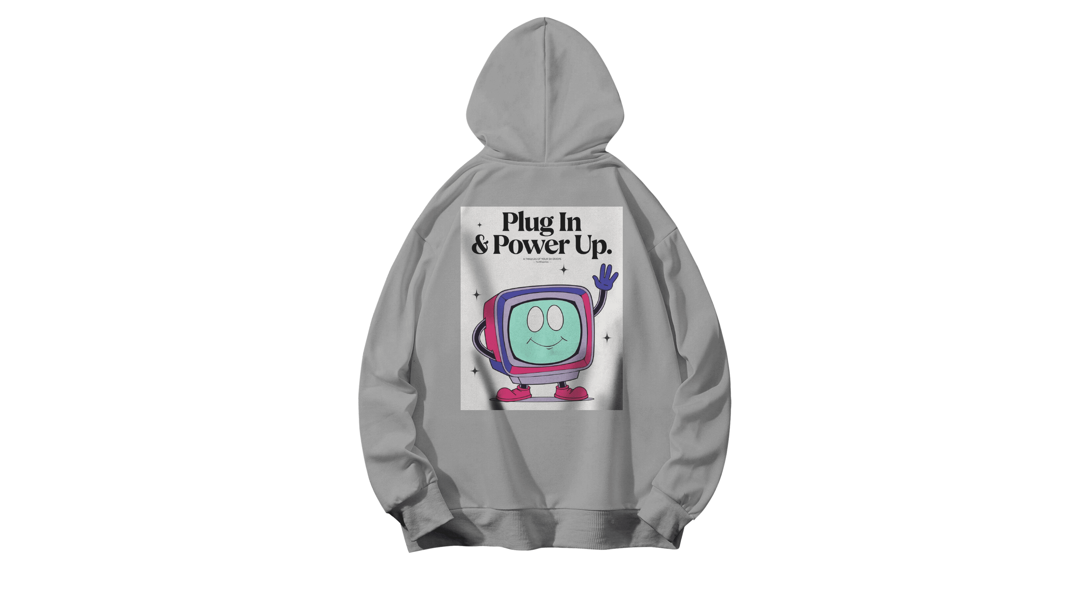 Suplug Kapüşonlu Hoodie - Gri