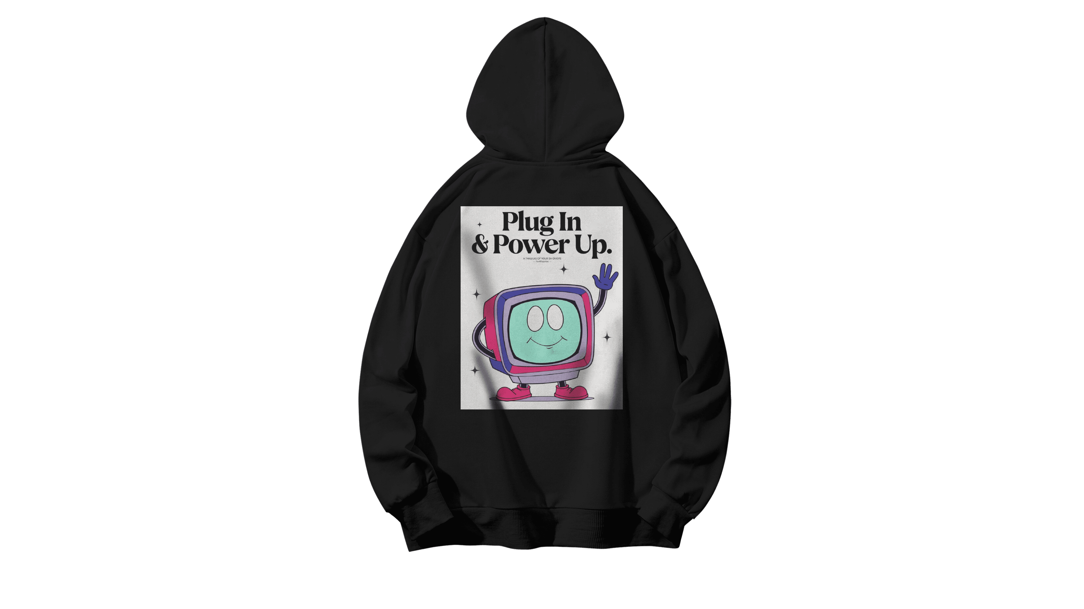 Suplug Kapüşonlu Hoodie - Beyaz