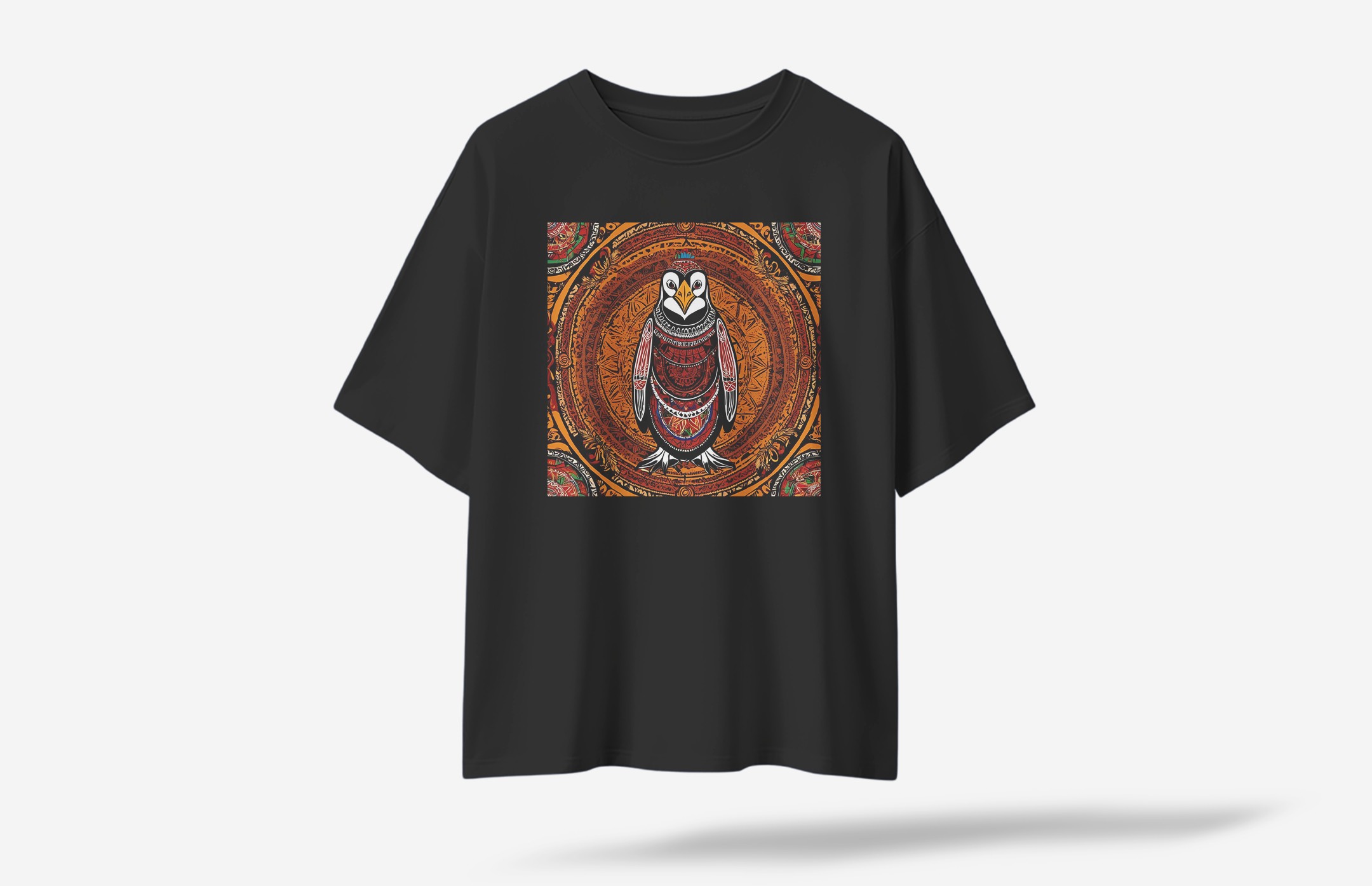 Hypnoguin Oversized T-Shirt - Siyah