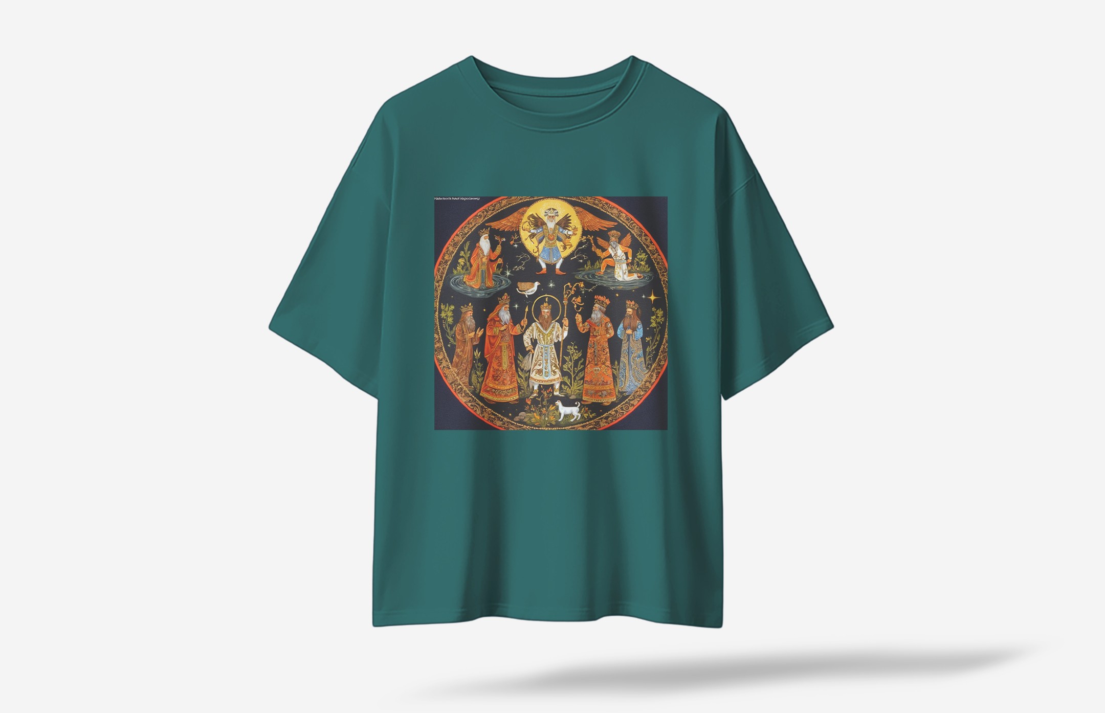 Pantheon Oversized T-Shirt - Koyu Yeşil