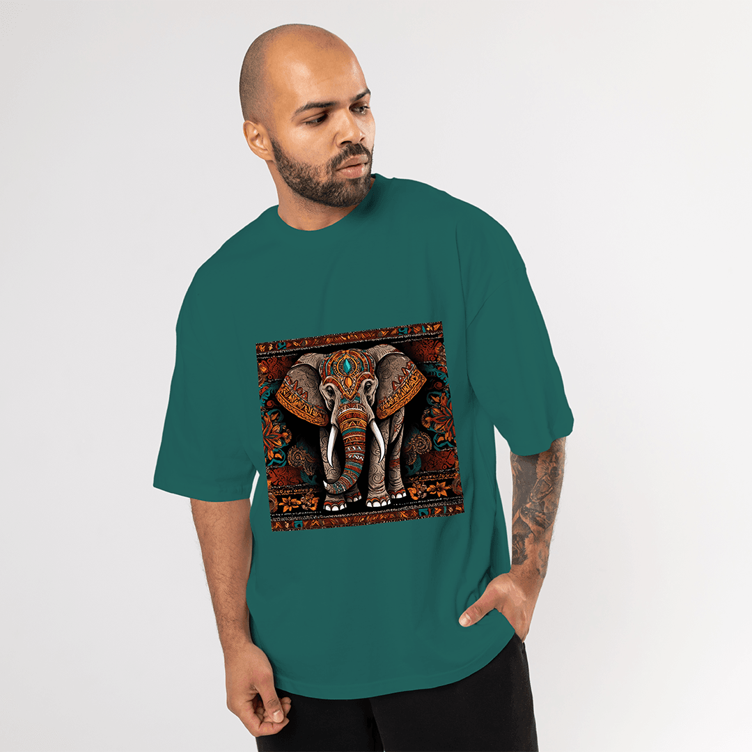 Hypnophant Oversized T-Shirt - Koyu Yeşil