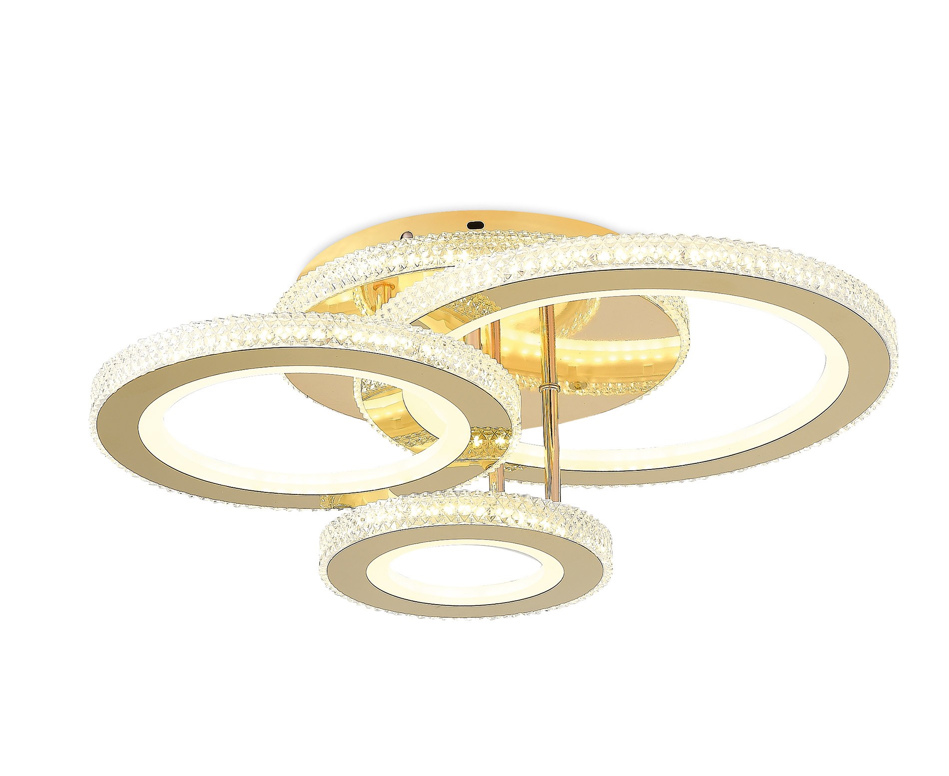 Duo Modern LED Plafonyer 3'lü Gold