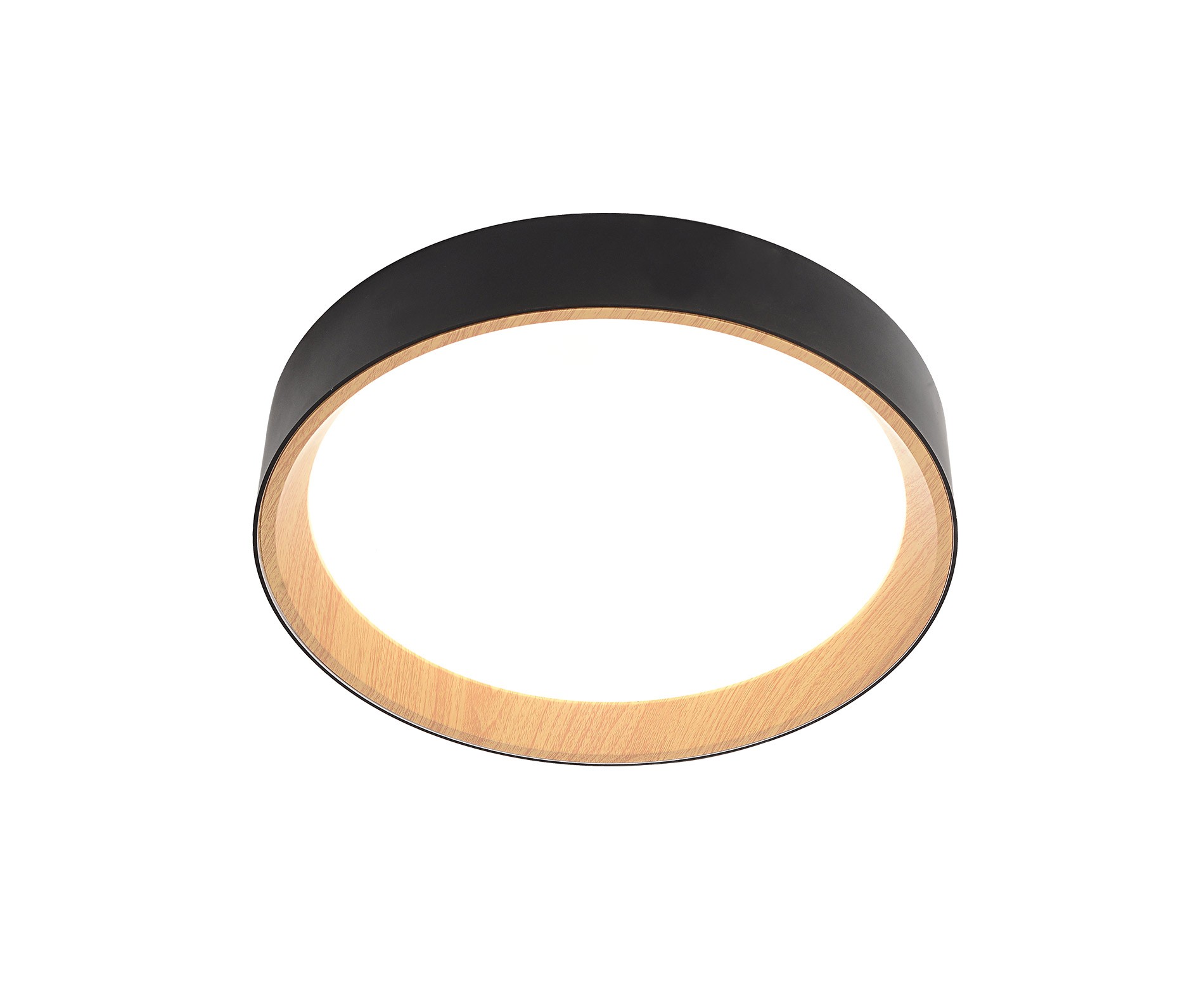 Andora LED Plafonyer 40cm Ahşap-Siyah