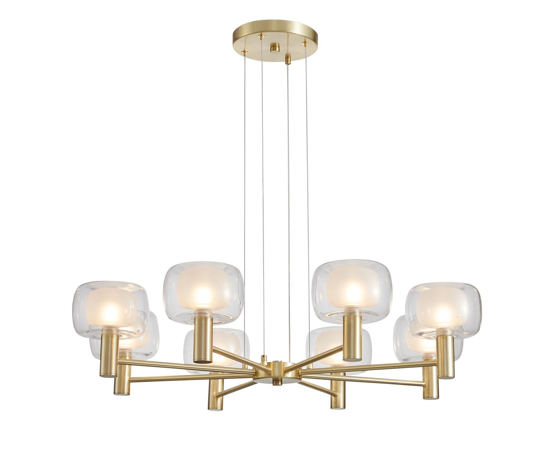 Halsey Modern LED Avize 8'li Gold