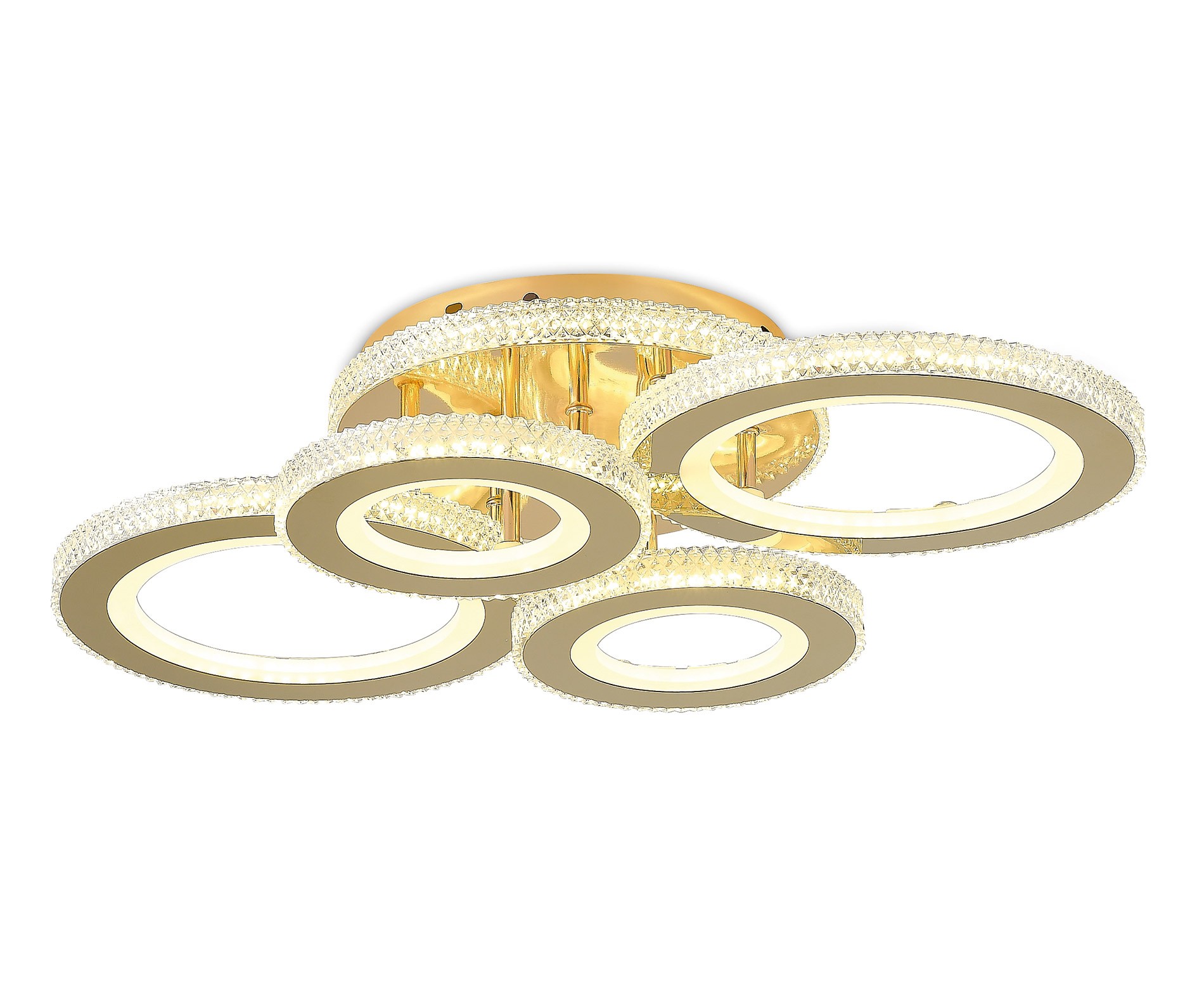 Duo Modern LED Plafonyer 4'lü Gold