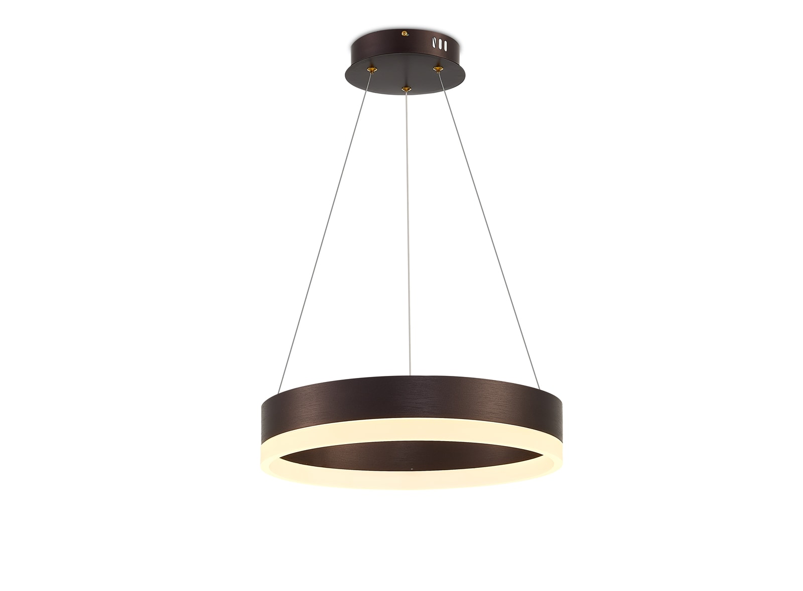 Halka Modern Led Sarkıt Avize Tekli Kahve