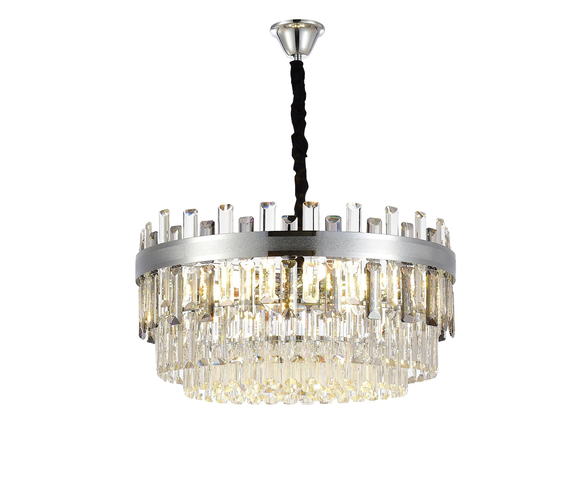 Gloria Kristal Klasik Avize 60 cm Krom