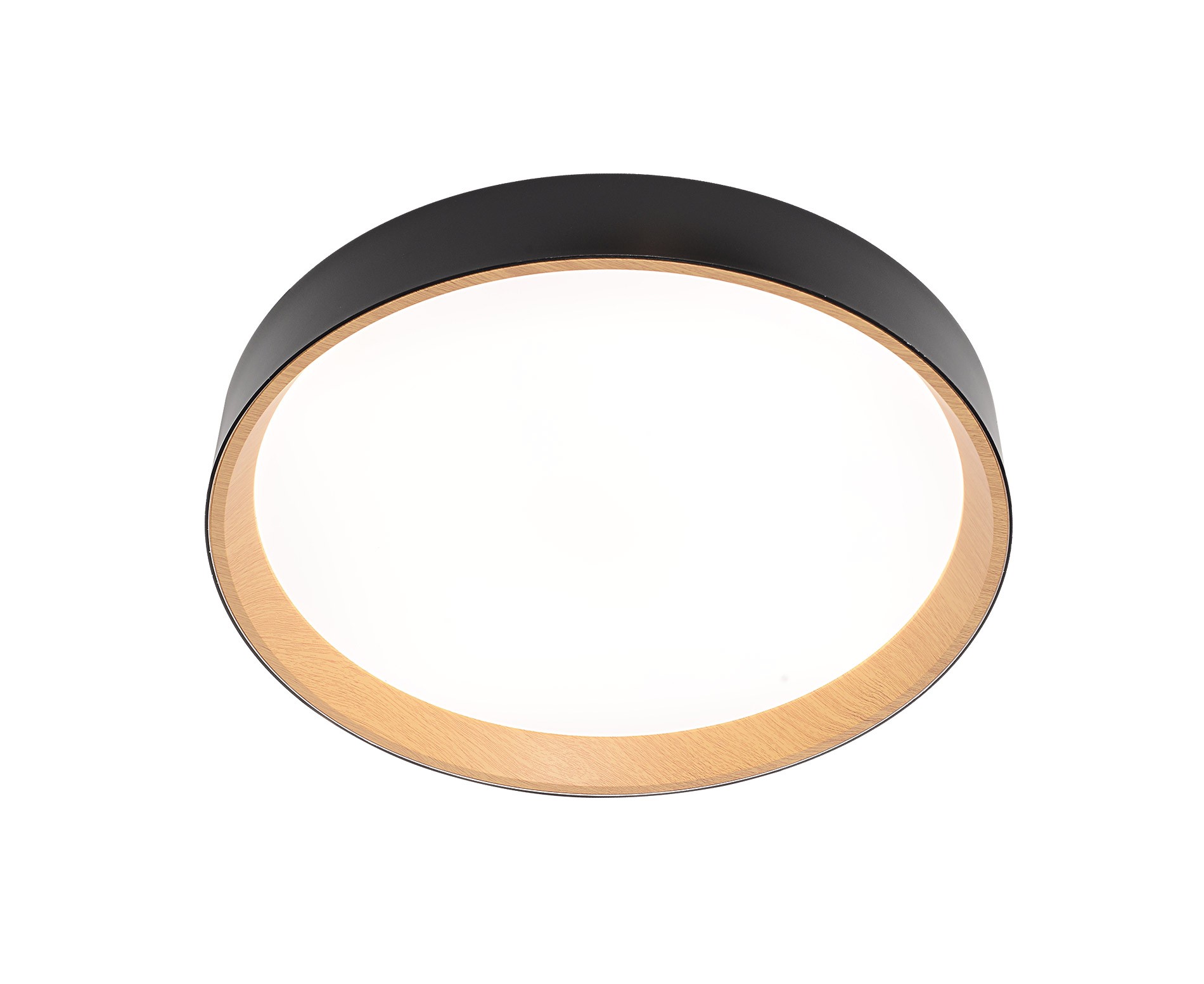 Andora LED Plafonyer 50cm Ahşap-Siyah