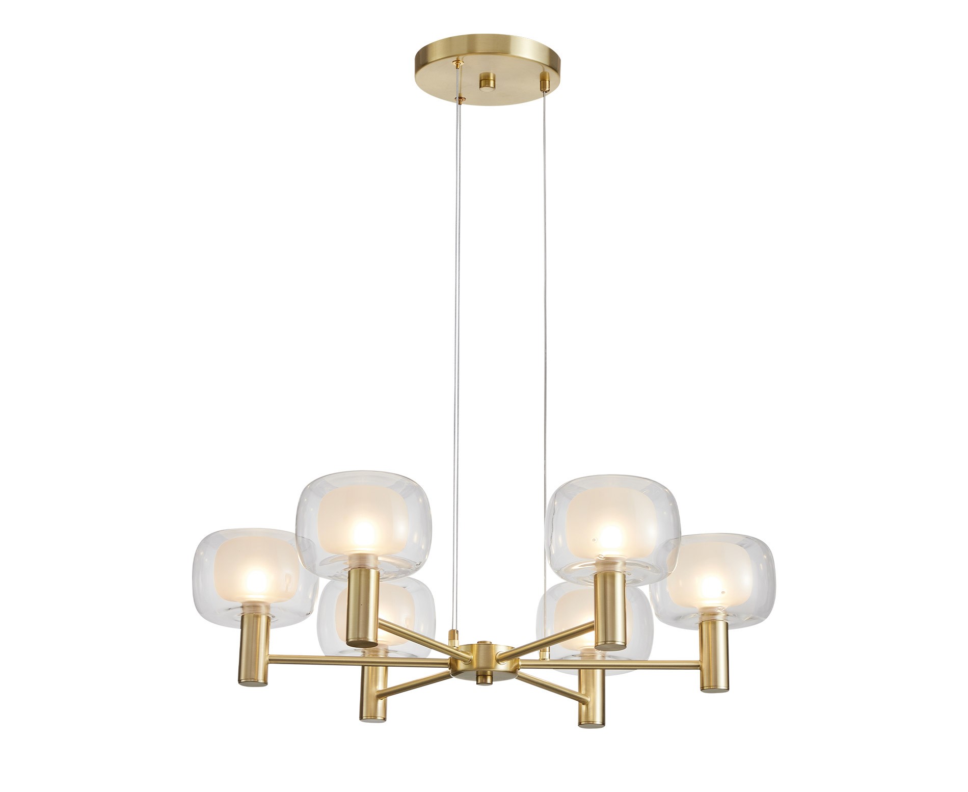 Halsey Modern LED Avize 6'lı Gold