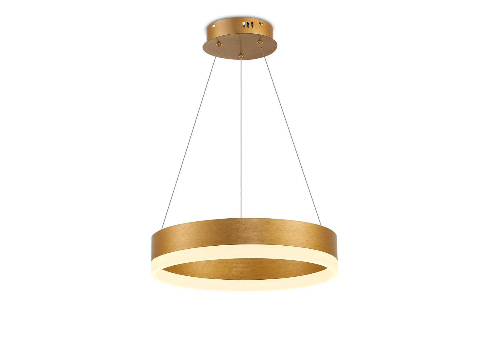 Halka Modern Led Sarkıt Avize Tekli Gold