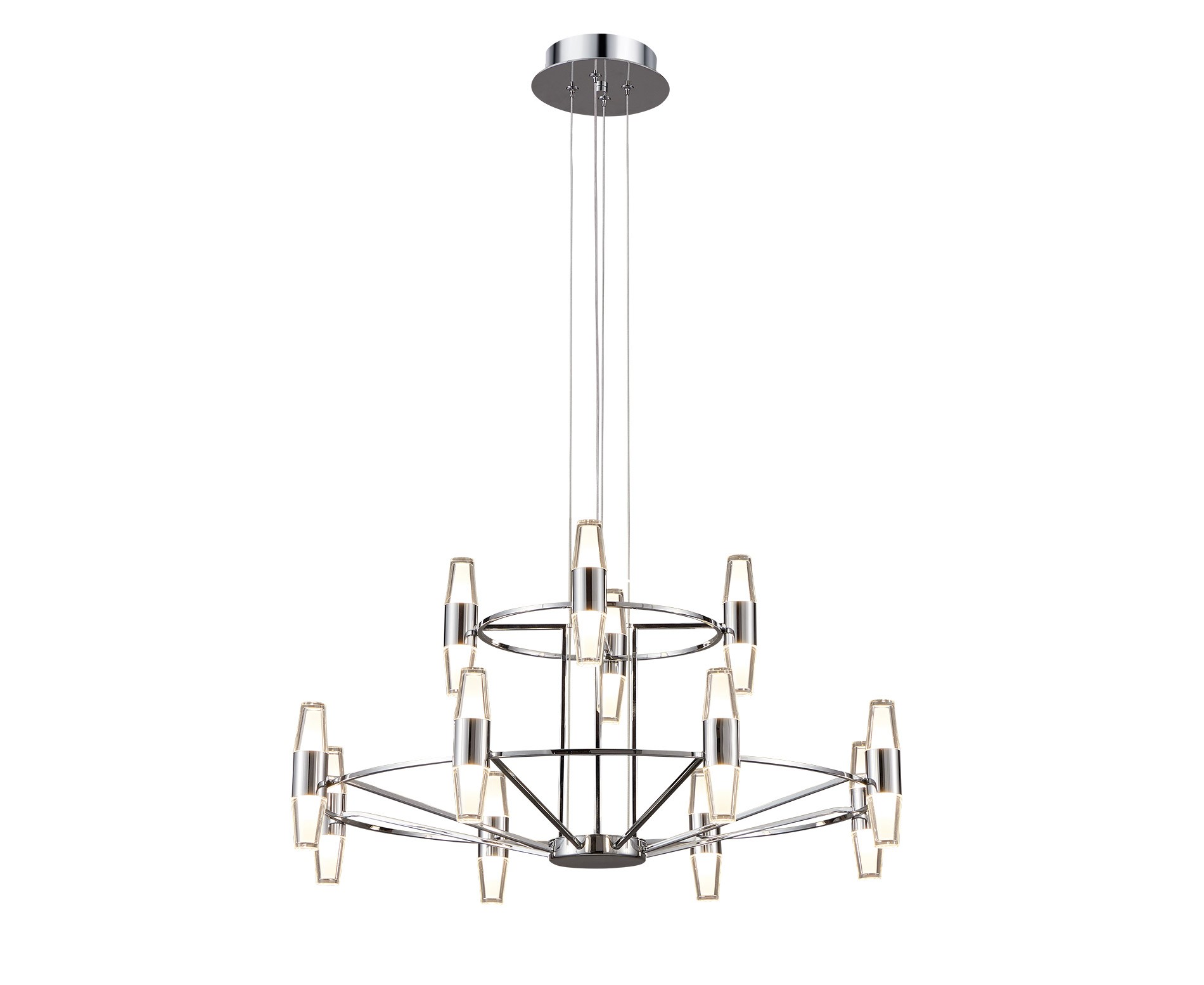 Tyla Modern LED Avize 15'li Krom