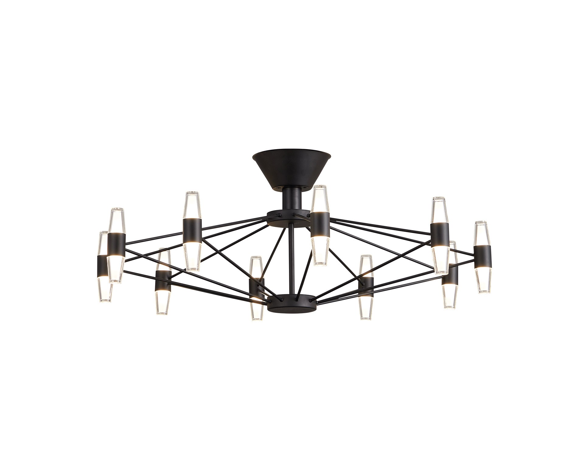 Tyla Modern LED Plafonyer 10'lu Siyah
