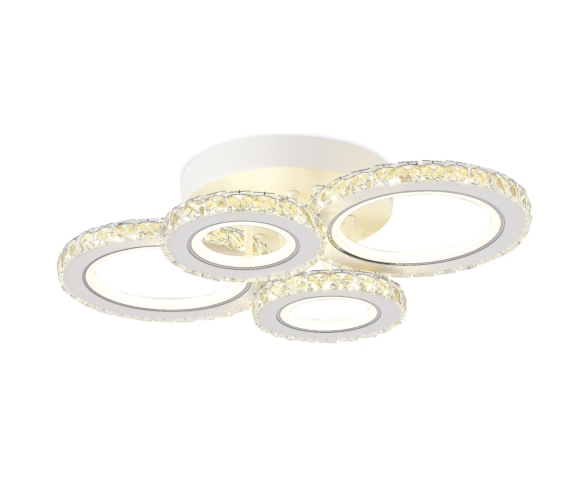 Efra Modern LED Plafonyer 4'lü Krom