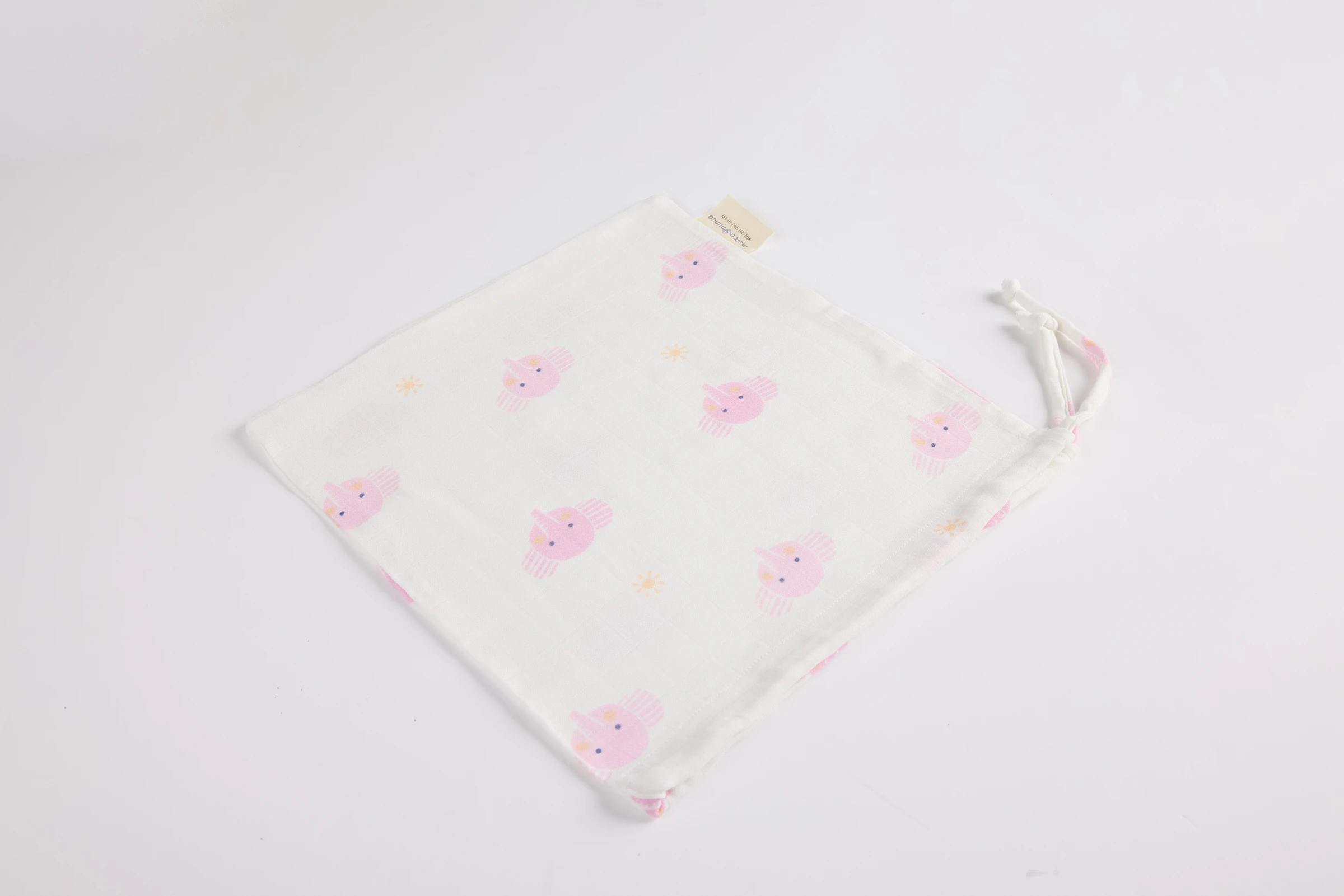 Müslin Kese - Pink Elephant