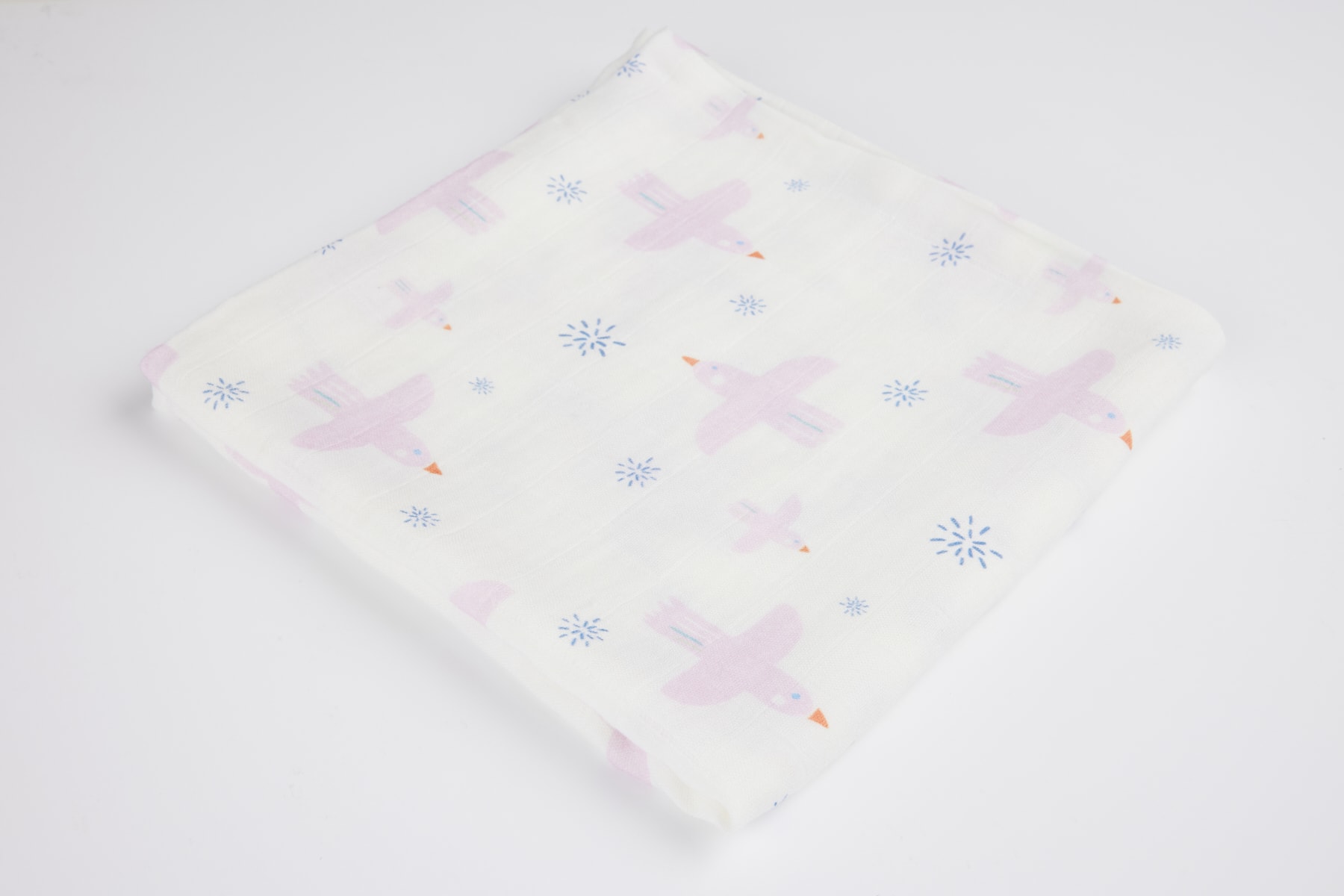 70 x 70 Müslin Örtü  - Pink Birds