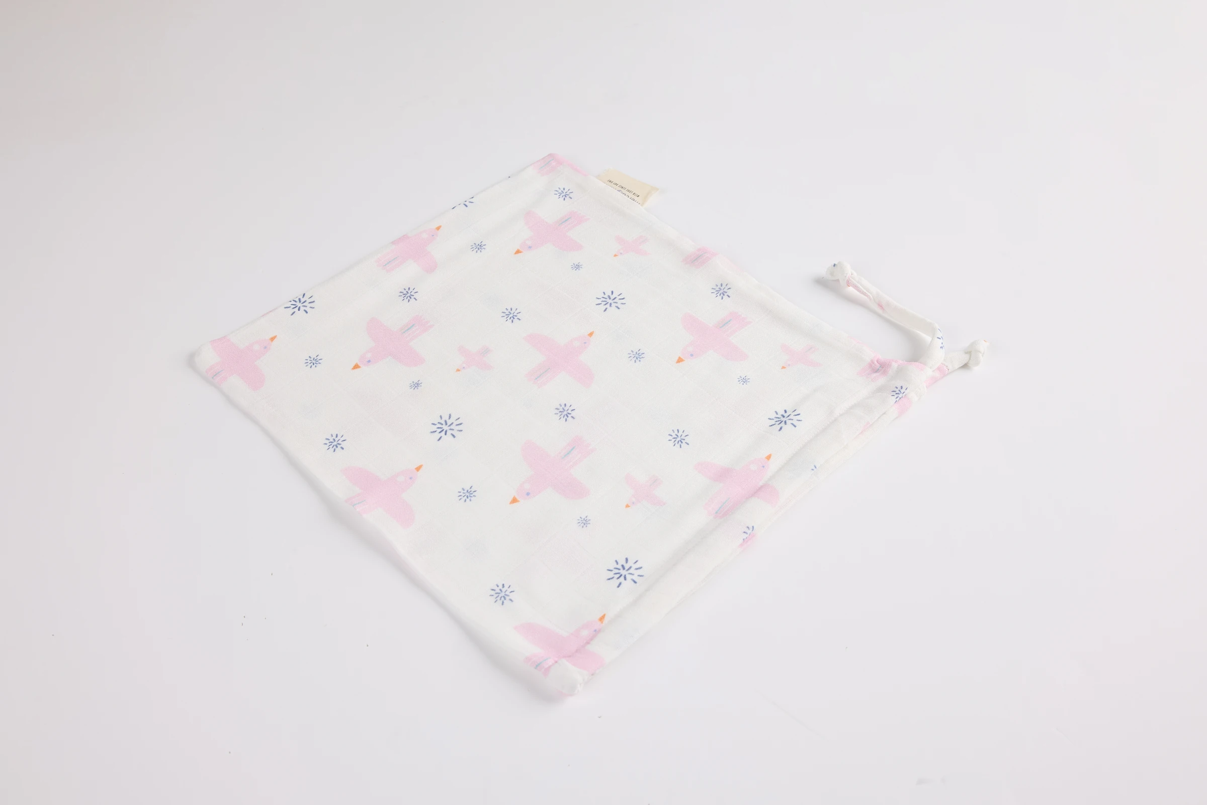 Müslin Kese - Pink Birds