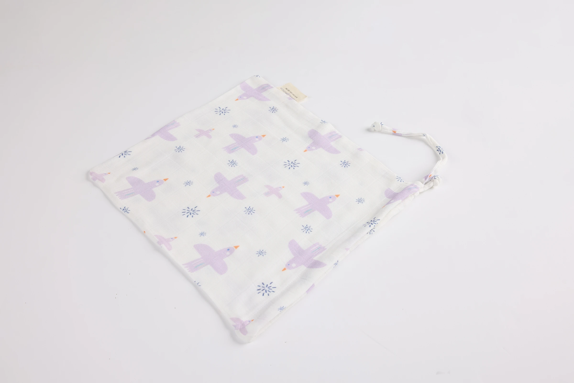 Müslin Kese - Lilac Birds