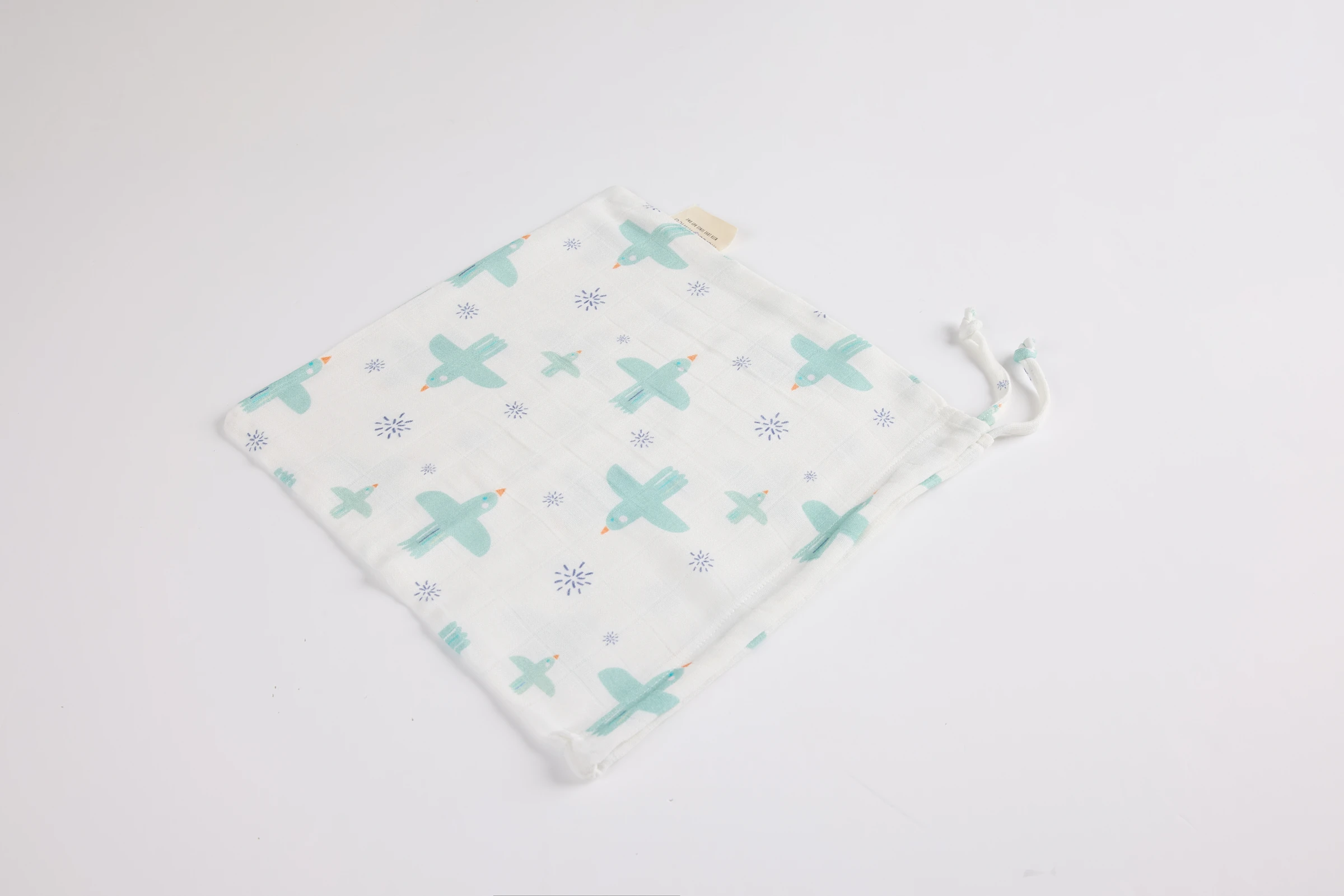 Müslin Kese - Green Birds