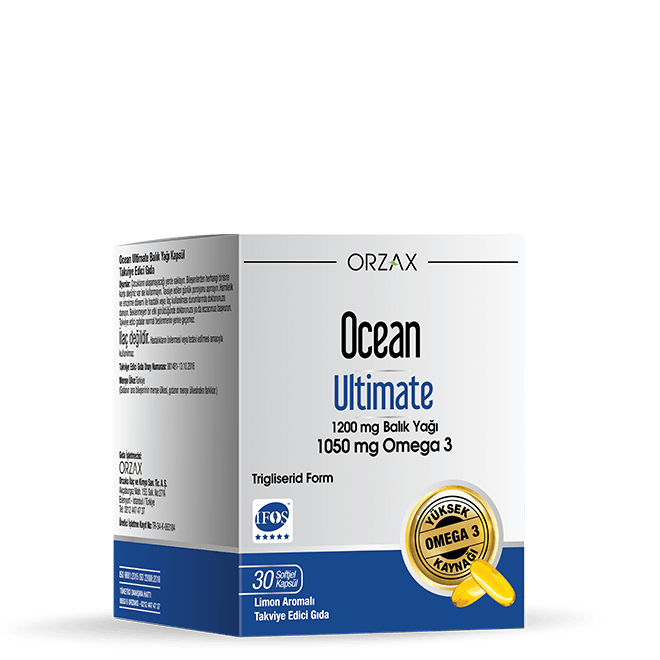 Orzax Ocean Ultimate Yüksek EPA DHA Omega 3 30 Kapsül