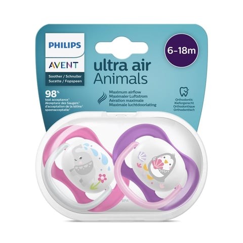 Avent Ultra Air Hayvan Desenli Emzik 0-6 Ay Kız Bebekler İçin